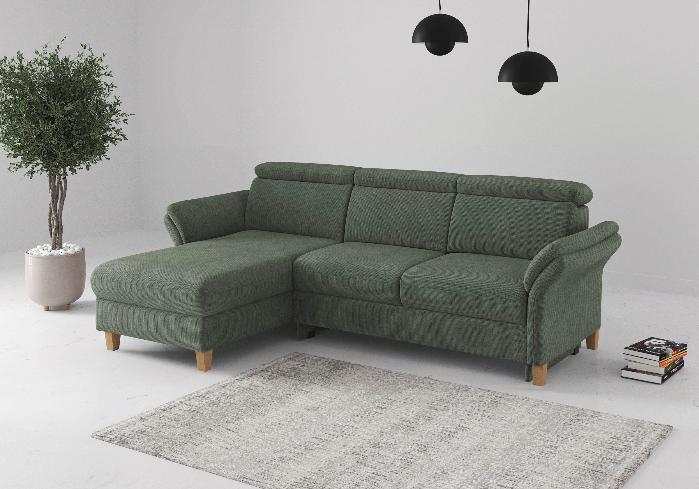 OTTO home Ecksofa "Glendale, L-Form" inkl. Kopfteilverstellung, wahlweise mit Vorziehsitz und Bettkasten