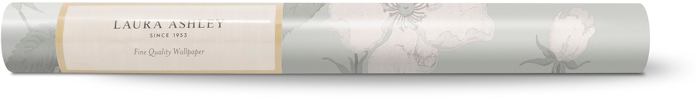 LAURA ASHLEY Vliestapete »Laura Ashley Fleurir Smoke Green Vliestapete«, geblümt, Laura Ashley Fleurir Smoke Green Vliestapete
