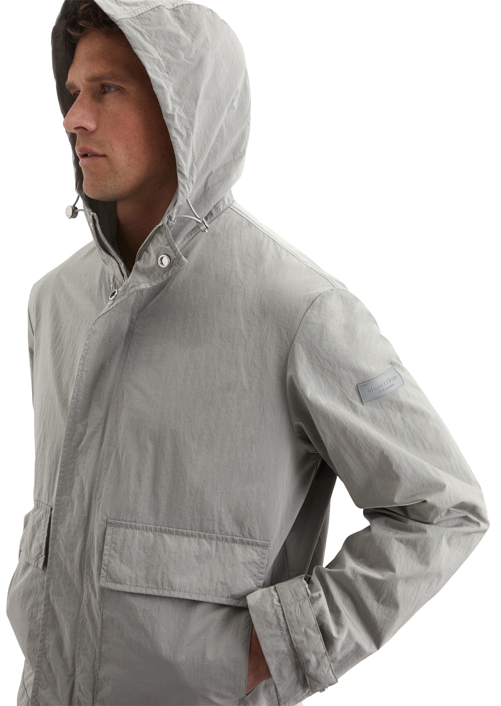 Marc O'Polo Outdoorjacke »aus wasserabweisendem Material«, mit Kapuze