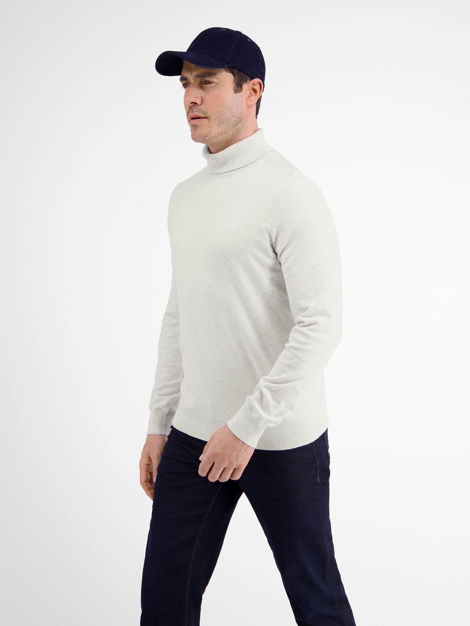 LERROS Rollkragenpullover "LERROS Rollkragenpullover, Flachstrick"