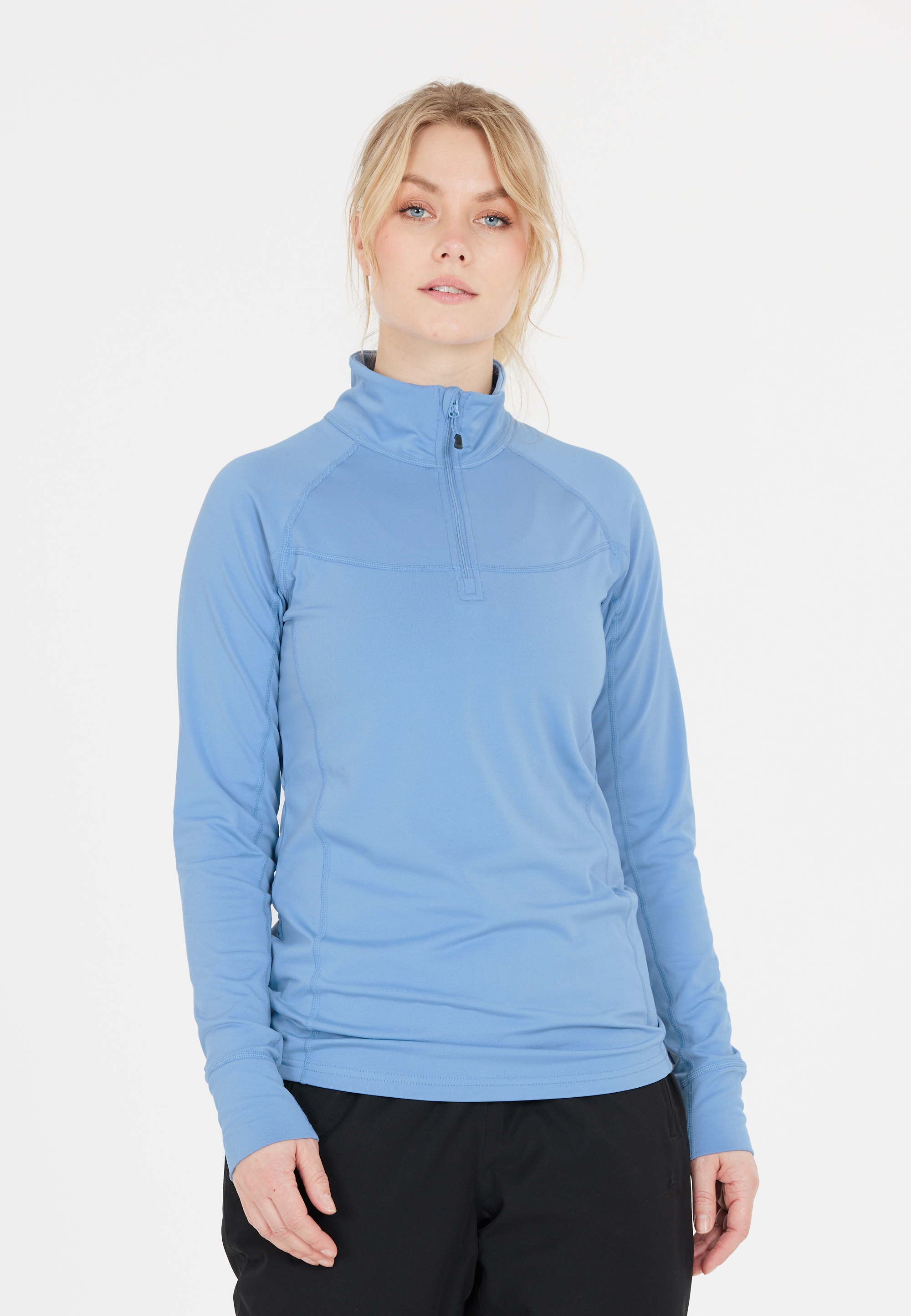 WHISTLER Langarmshirt "Blume" 1 Stk. tlg. mit Reißverschluss und Stehkragen günstig online kaufen