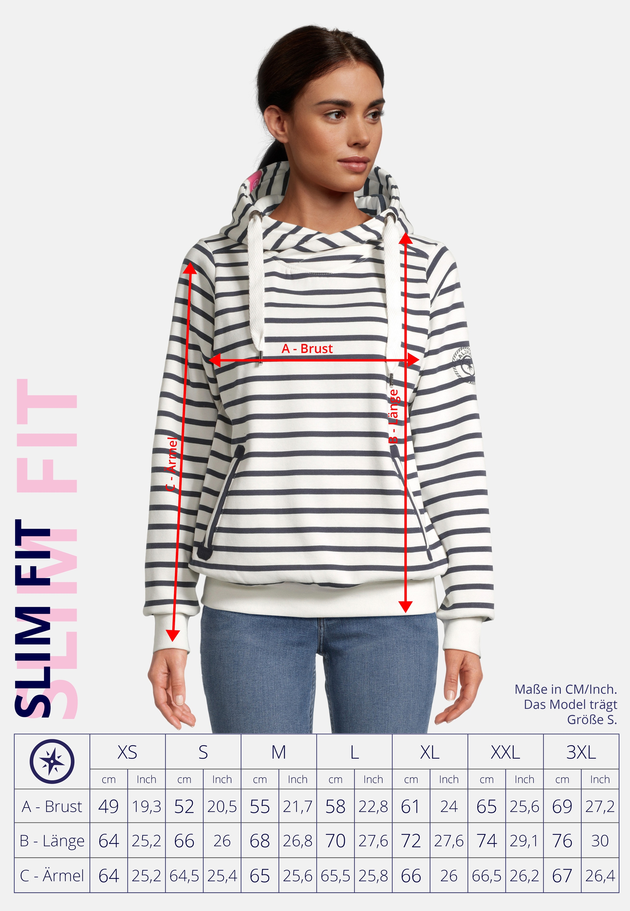 salzhaut Kapuzenpullover »Hoodie SÜNN - RINGEL«