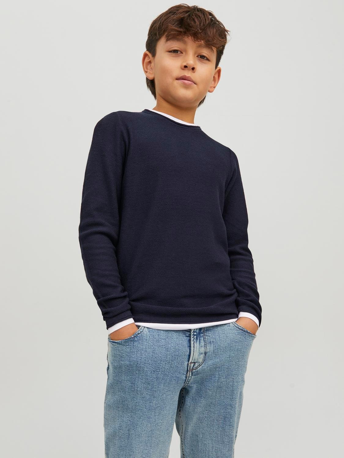 Jack & Jones Junior Strickpullover »JORTWINN KNIT CREW NECK JNR«