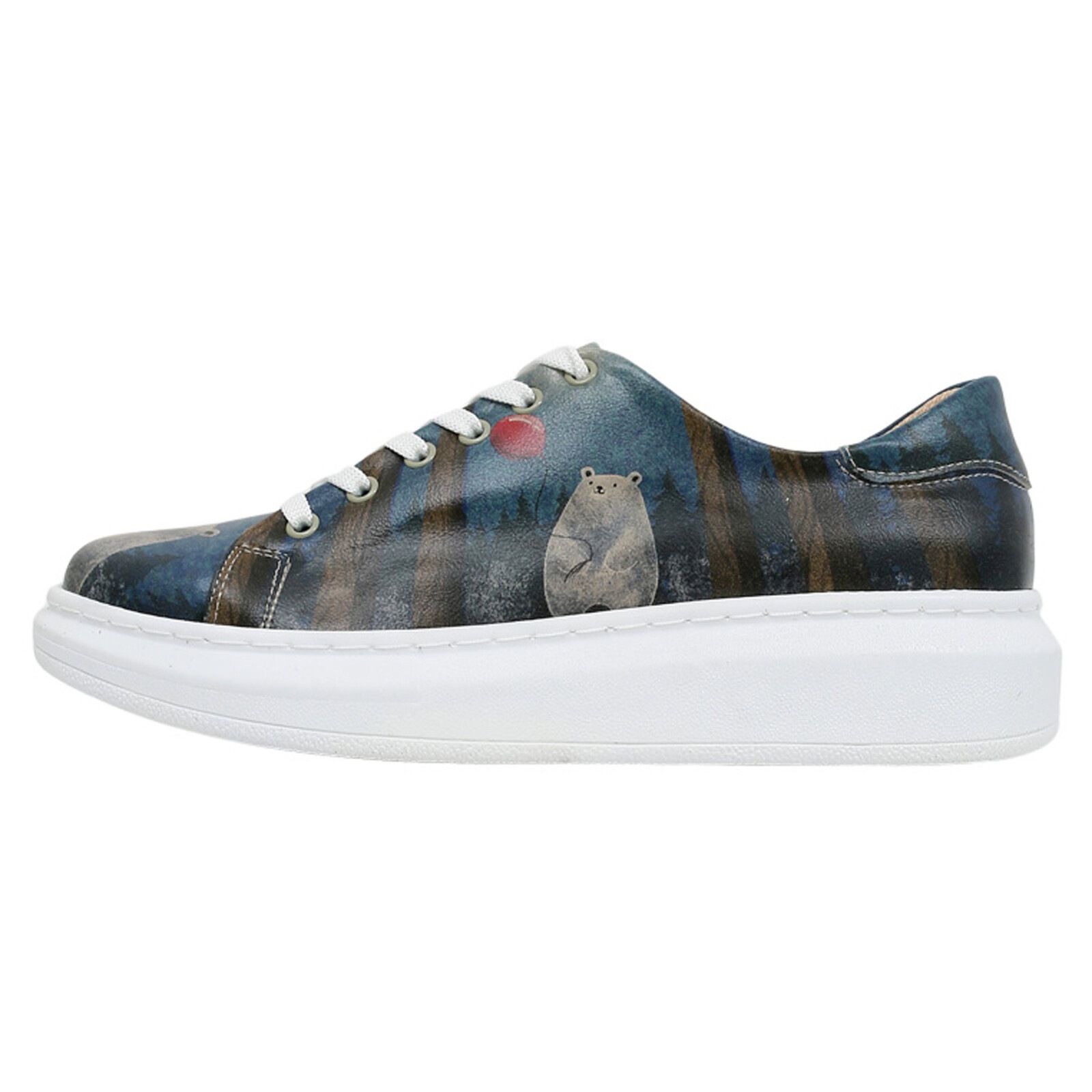 Thumbnail - DOGO Plateausneaker "Myra Bear With A Balloon Damen Sneaker / Female", Vegan