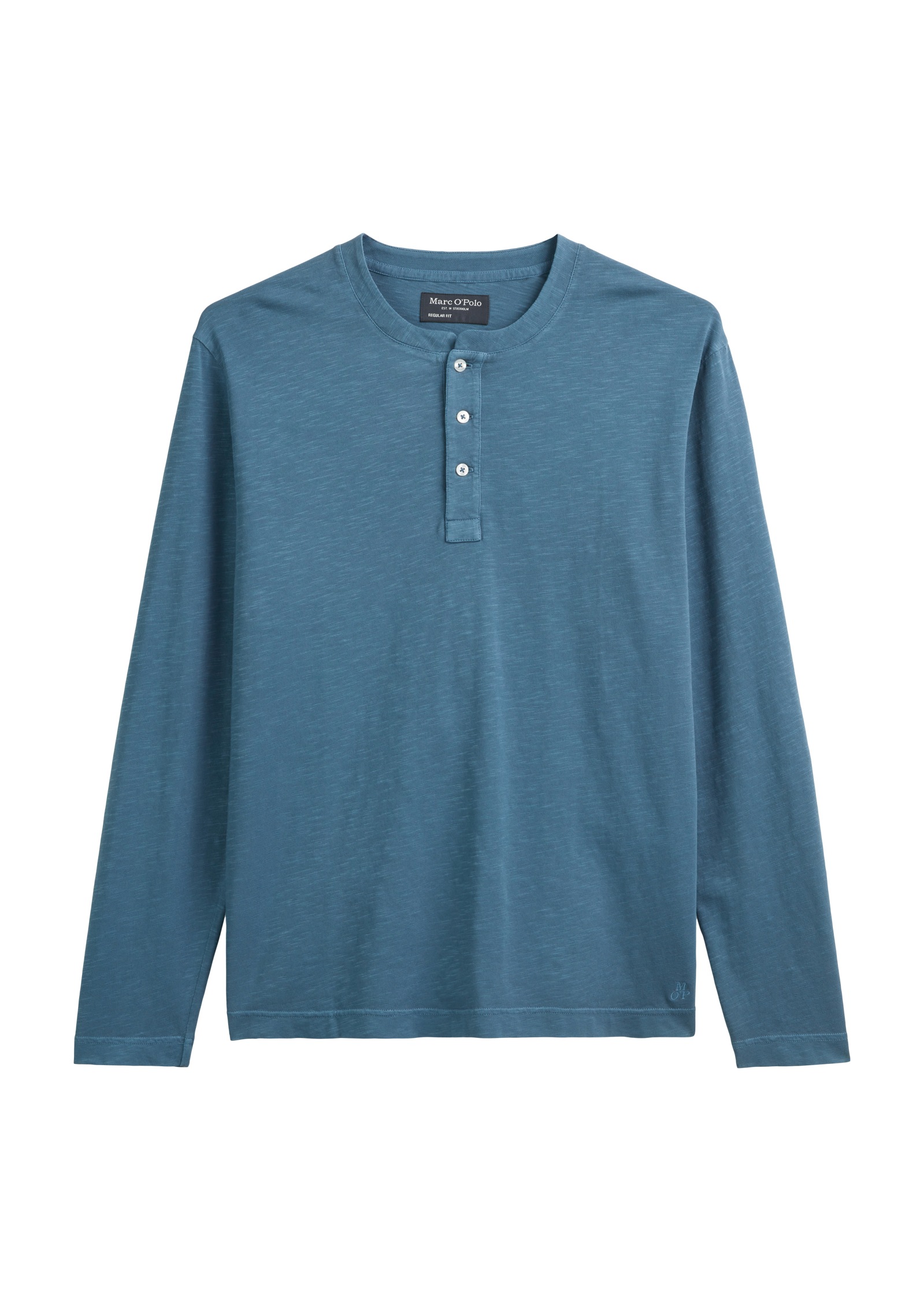 Marc O'Polo Henleyshirt, leichte Struktur für eine dezente, lebendige Optik