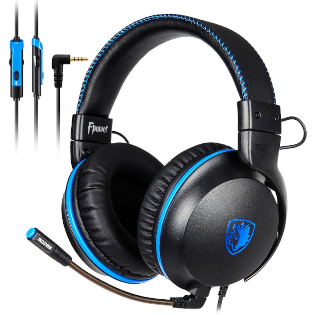 Sades Gaming-Headset »Fpower SA-717«, Mikrofon abnehmbar