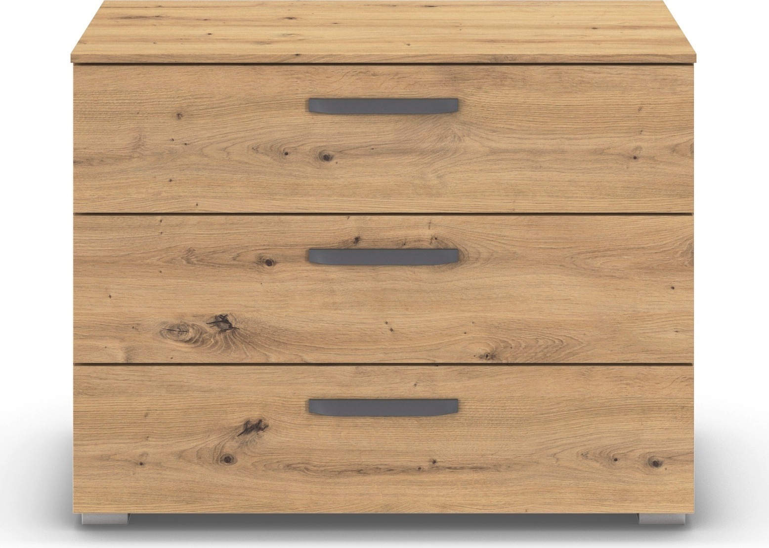 rauch Schubkastenkommode »Sideboard Schubladenkommode OTELI mit Dekor- und Hochglanzfront« Breite 80 cm inkl. Soft-Close-Funktion,  mit 3 geräumigen Schubladen für viel Stauraum MADE IN GERMANY