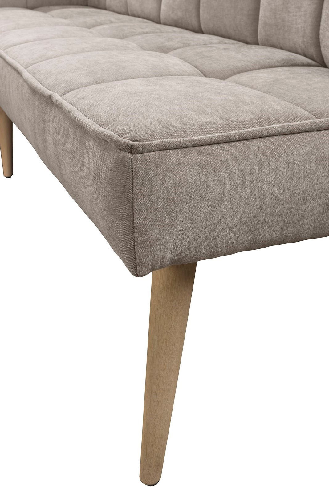 exxpo - sofa fashion Eckbank »Latte« moderne Sitz- und Rückensteppung, bequem und elegant, hoher Holzfuß