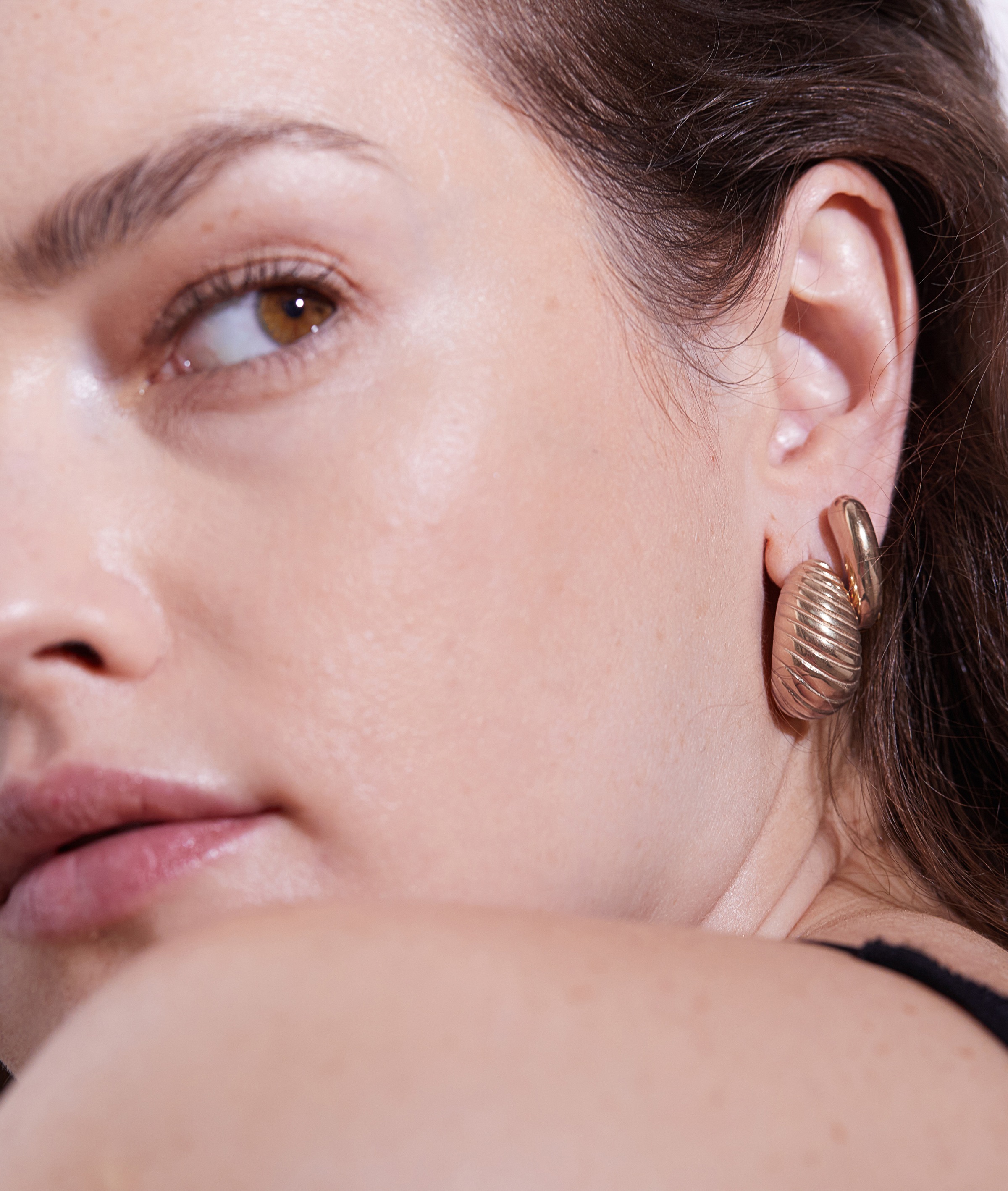 Echtzeit Paar Creolen »Schmuck Geschenk Edelstahl Ohrringe The Organic Drop«