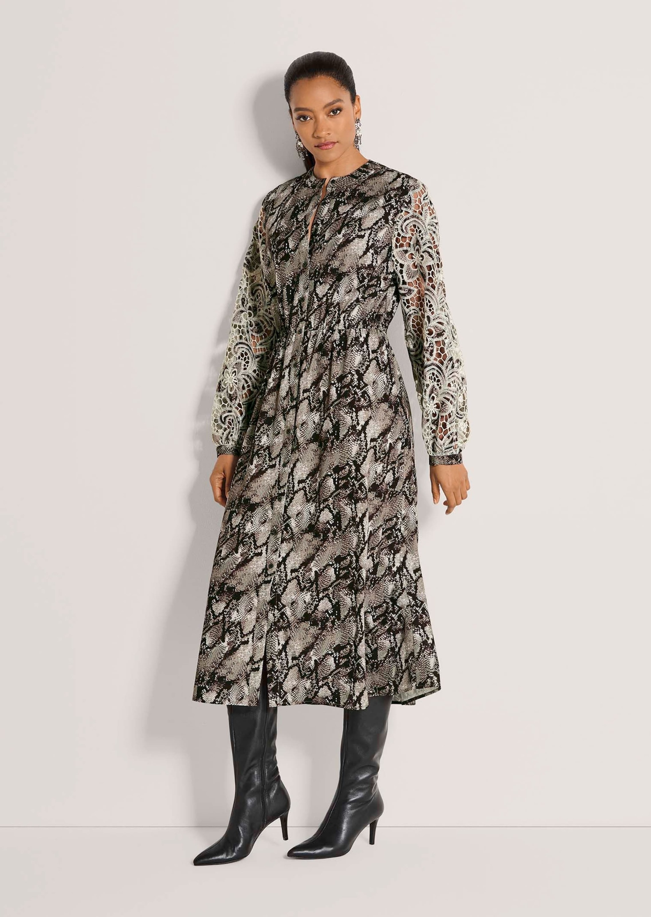 MADELEINE Midikleid »Kleid Kleid mit Schlangen-Druck« Ohne Tasche