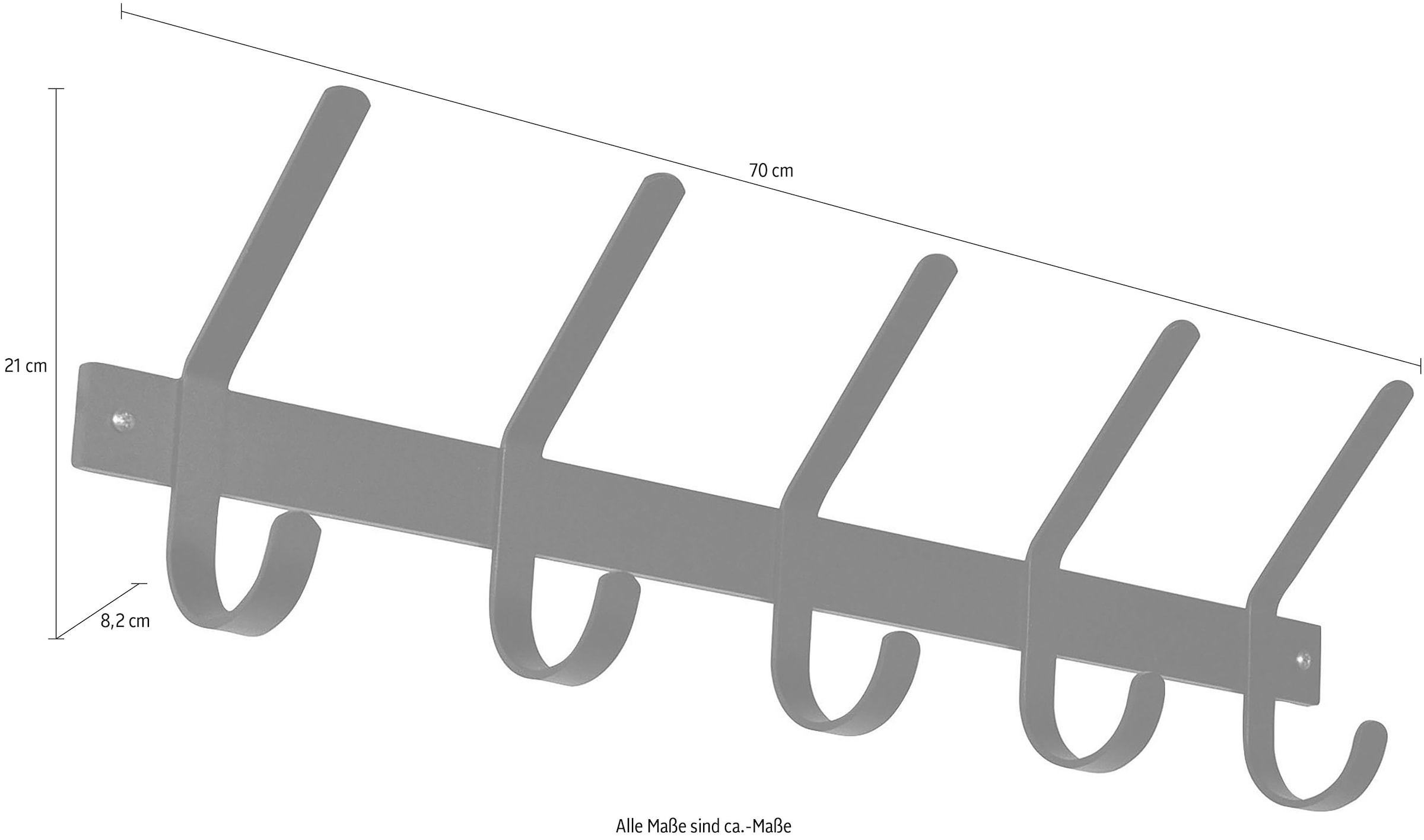 Spinder Design Garderobenhalter »Dexter«, Metall, Breite 70 cm