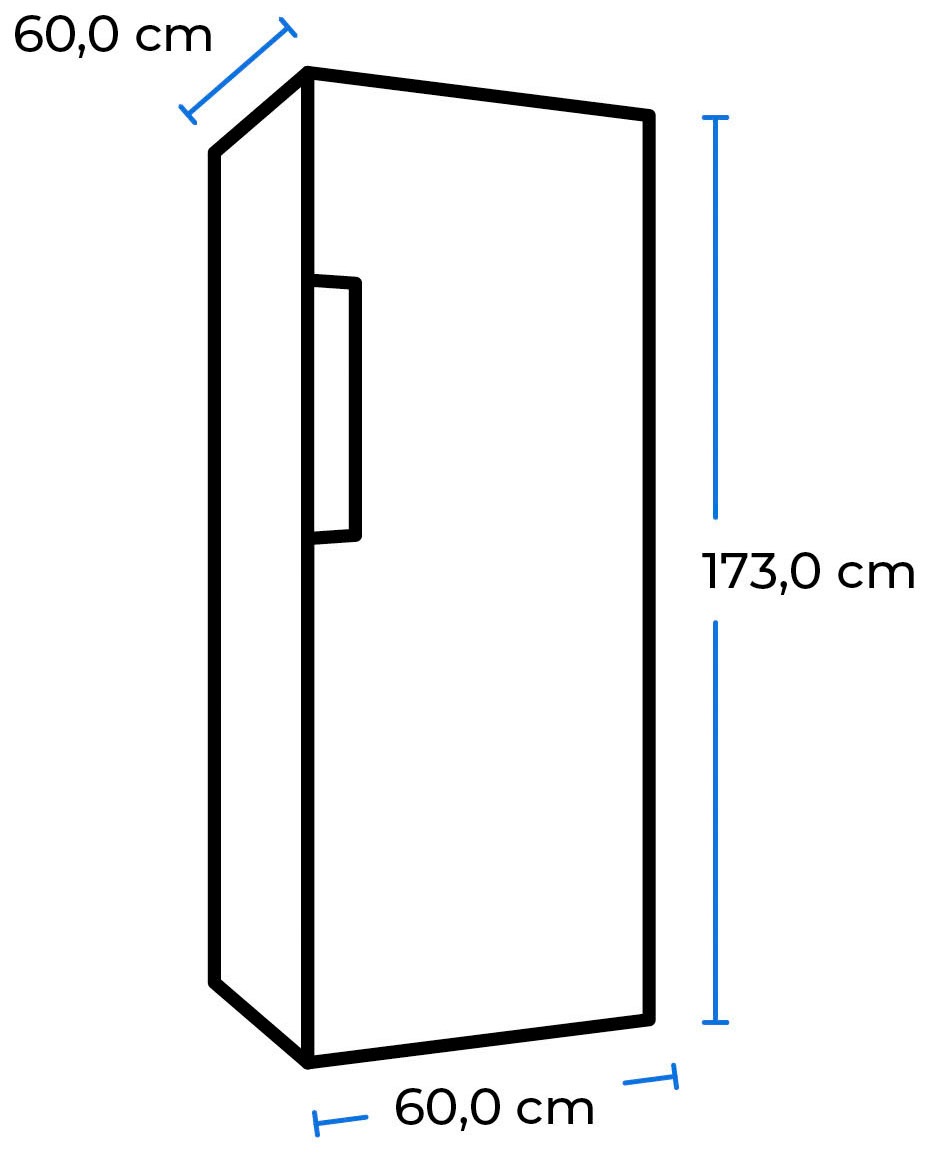 exquisit Kühlschrank »KS350-V-H-040E«, KS350-V-H-040E weiss, 173 cm hoch, 60 cm breit