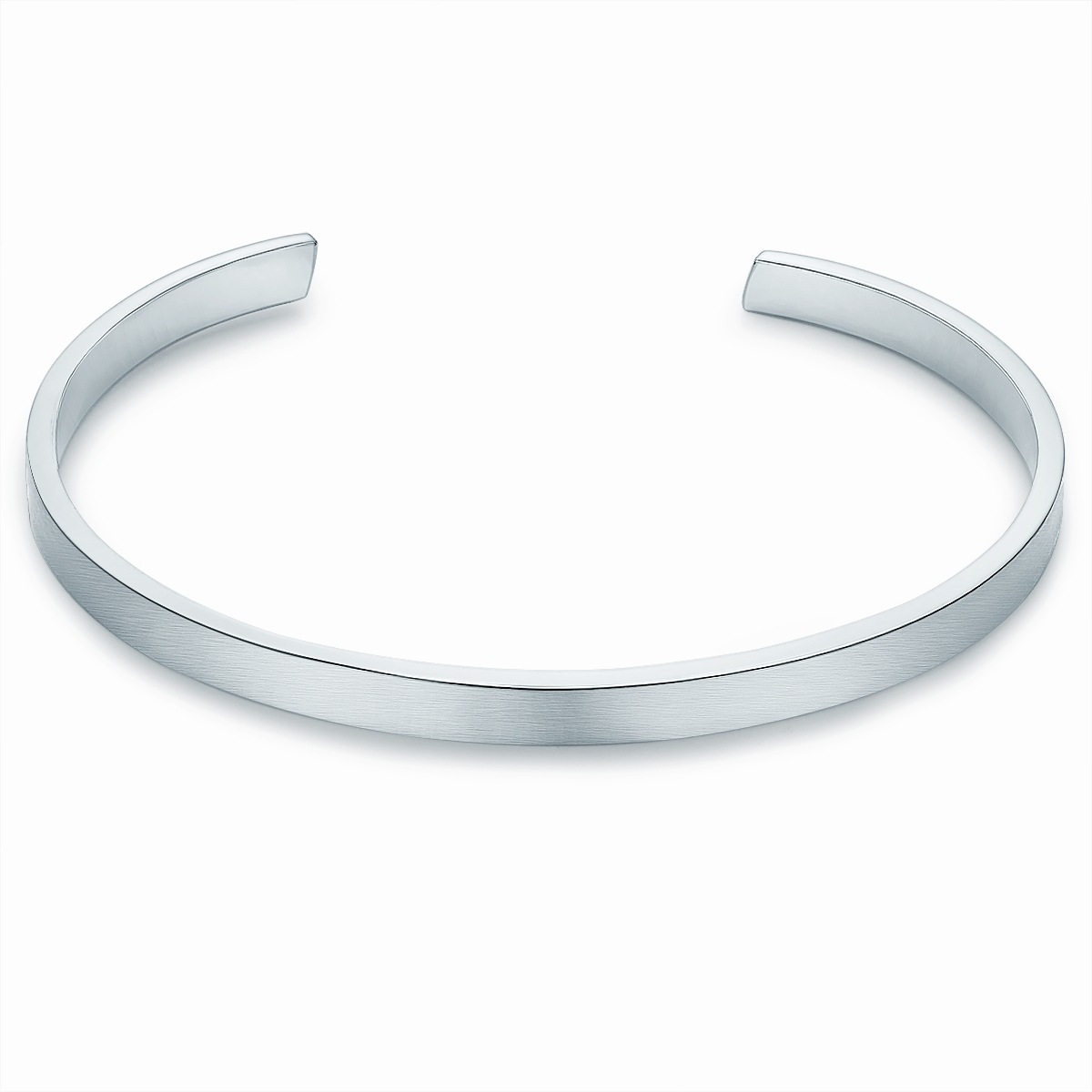Armspange TRUE REBELS "TR19", silber, Armbänder, Herren, Edelstahl, Armspange, aus Edelstahl