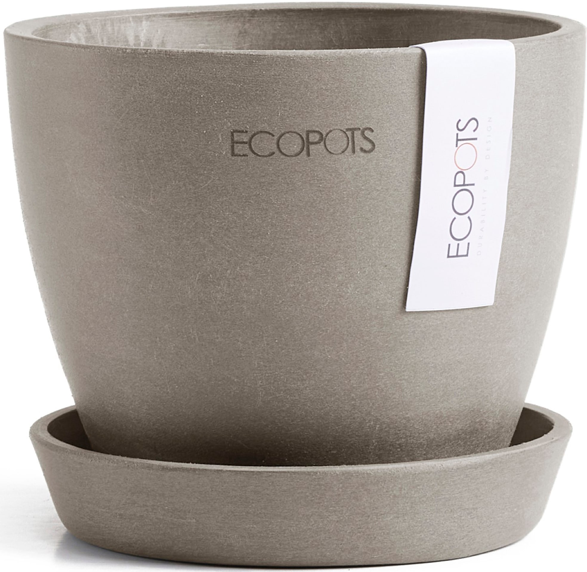 ECOPOTS Blumentopf "Antwerp Mini 11 Taupe", für den Innenbereich