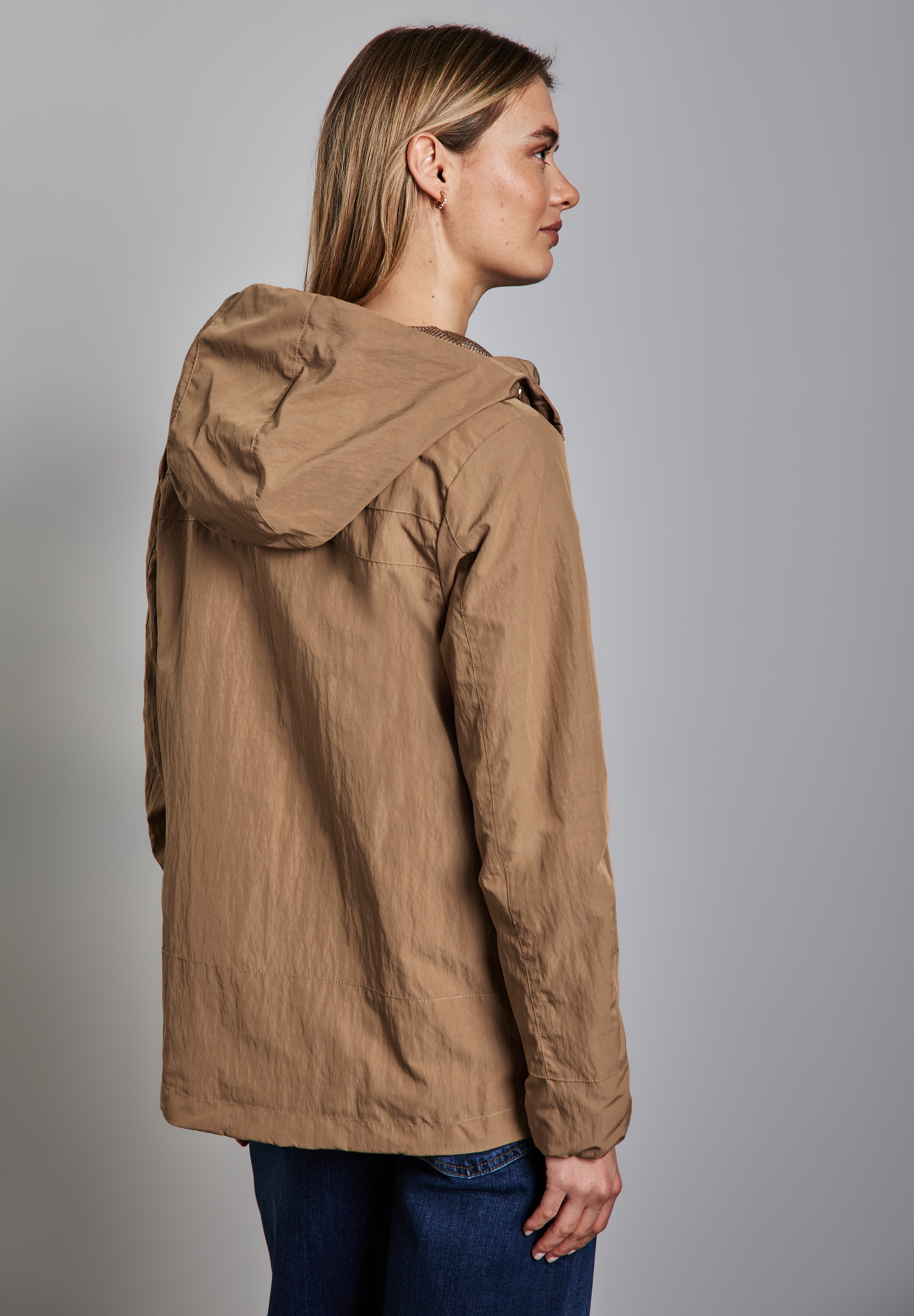 STREET ONE Kurzjacke, mit Kapuze, mit Kapuze mit Tunnelzugband