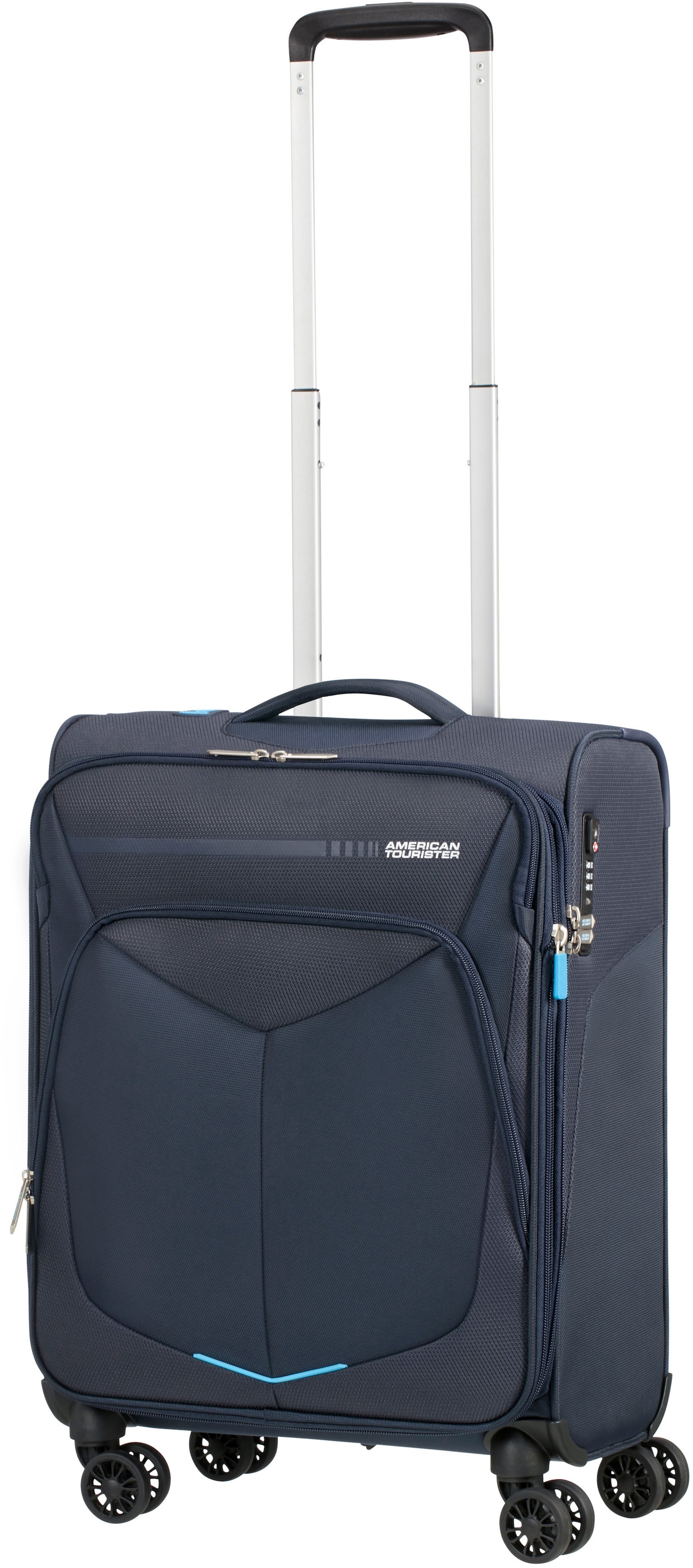 American Tourister® Weichgepäck-Trolley »SUMMERFUNK, 55 cm«, 4 Rollen, Handgepäck Reisekoffer Trolley TSA-Zahlenschloss Volumenerweiterung