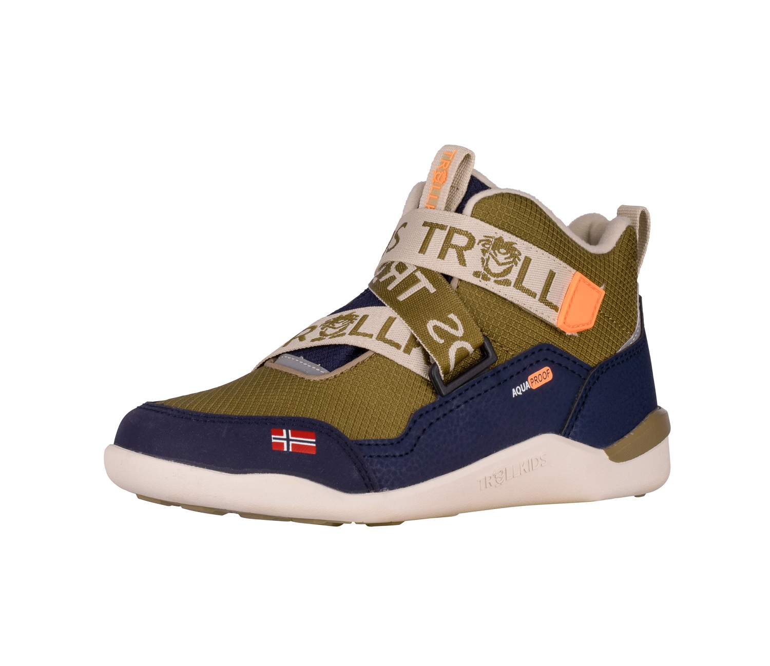 TROLLKIDS Barfußschuh "KIDS NORDFJORD BAREFOOT WINTER HIKER" wasserdicht, warmes Fleecefutter
