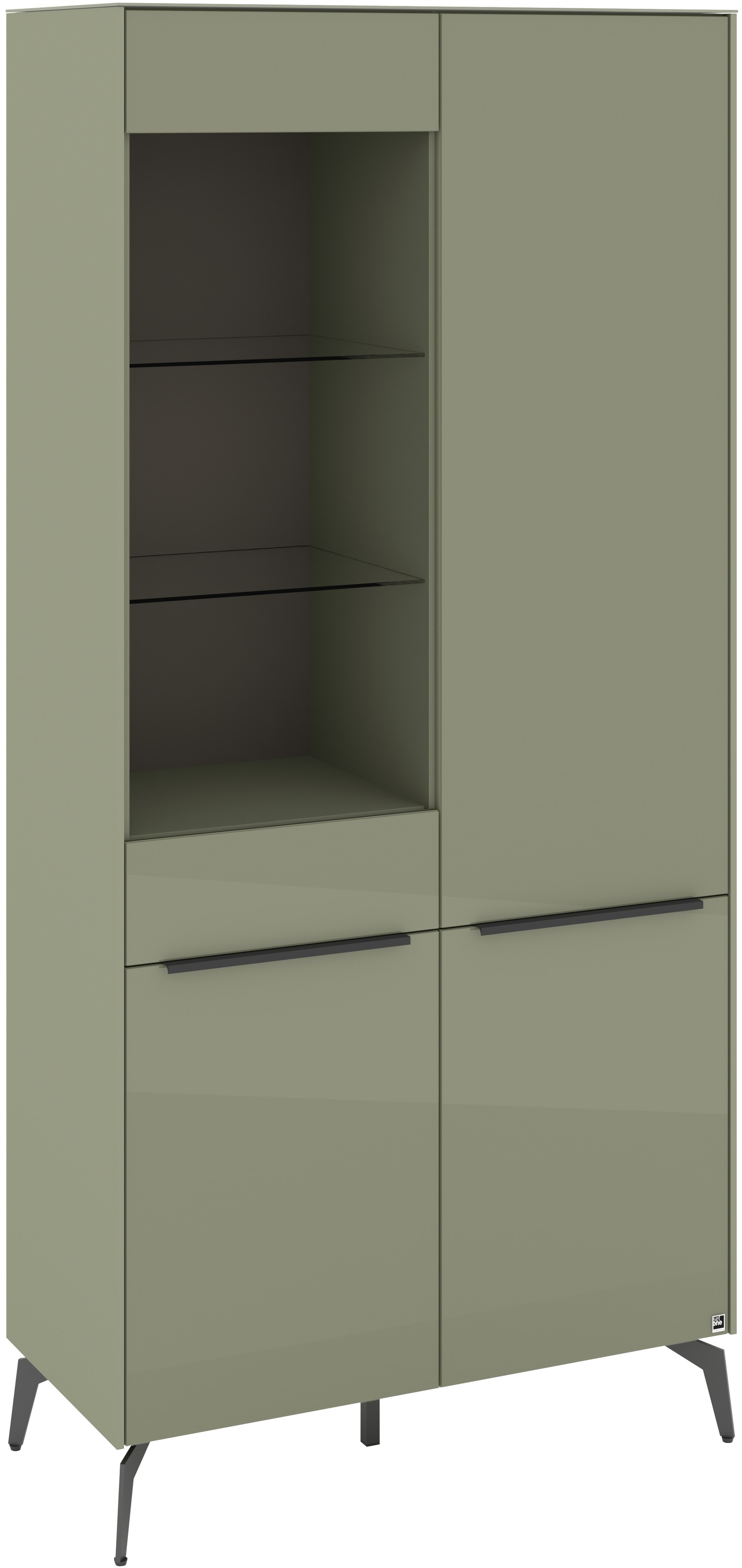 set one by Musterring Standvitrine »Reno« 1 Stk. tlg. Mit Winkelfuß in diversen Farben, 200 cm Höhe & Farbauswahl