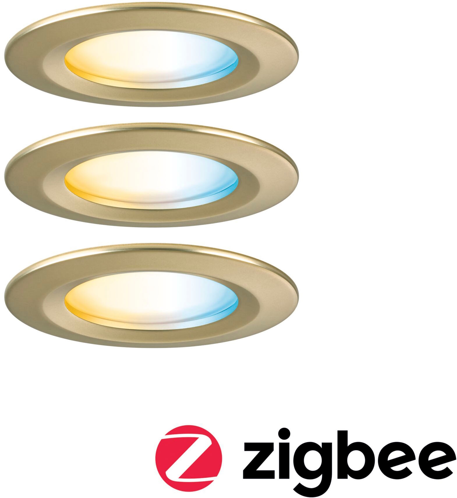 Paulmann LED Einbauleuchte »LED Einbauleuchte Nova Coin IP44 rund 78mm«, 3 flammig, Leuchtmittel LED-Modul | LED fest integriert, Memoryfunktion, Farbwechsler, Farbsteuerung, Dimmer, Smart Home