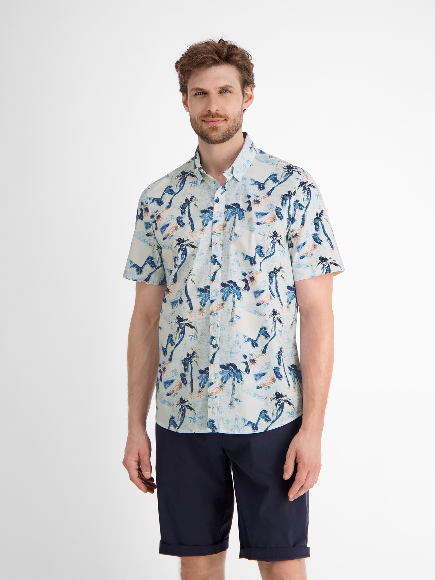 Thumbnail - LERROS Kurzarmhemd "LERROS Kurzarmhemd mit grafischem Druck"