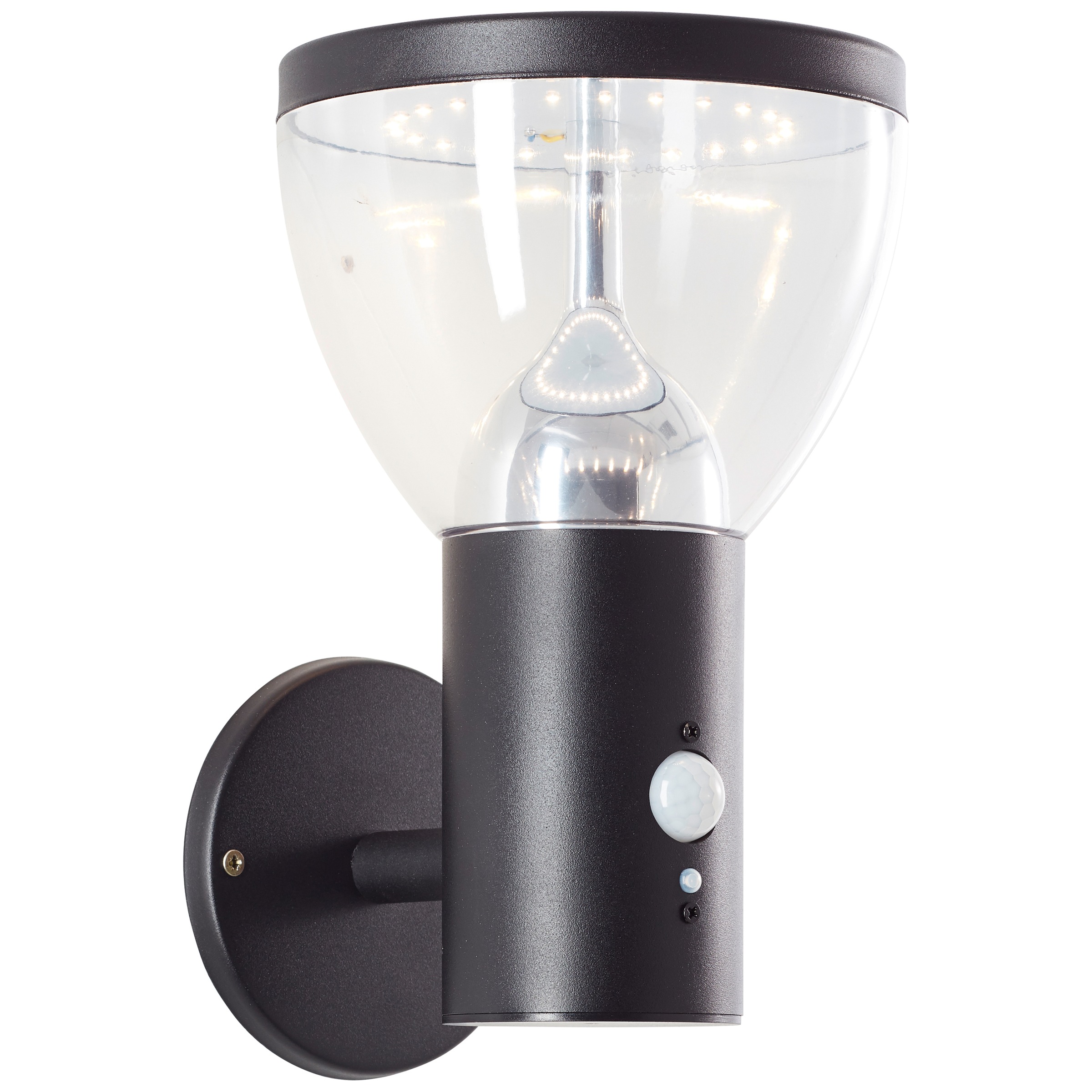 Brilliant LED Außen-Wandleuchte »Tulip«, LED Außenwandleuchte, Solar, 25 cm, 430 lm, 3000 K, Edelstahl, schwarz