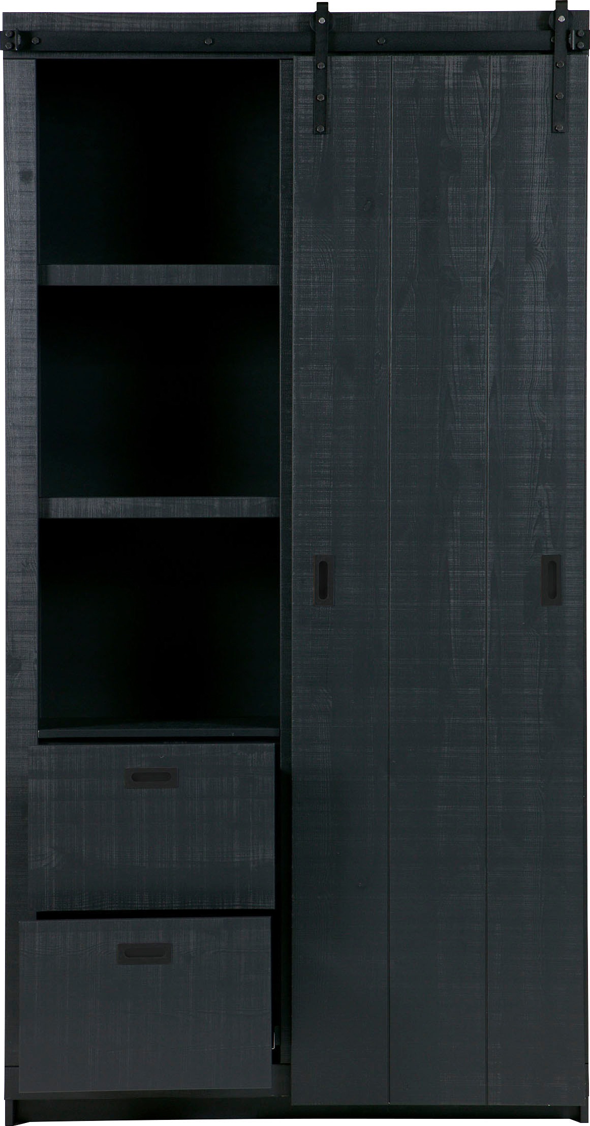 WOOOD Vitrine "Slide, mit Schiebetür", mit 4 Schubkästen, H 230 cm x B 120 günstig online kaufen