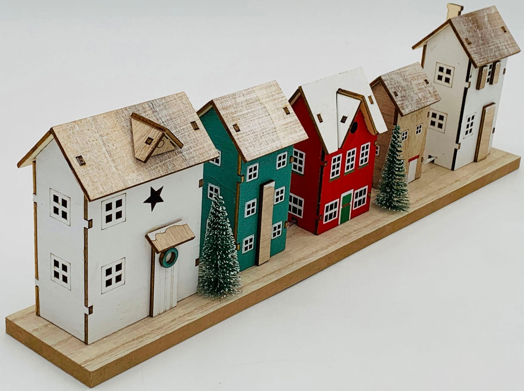 BAUR 16,5 Holz, affaire Weihnachtdeko Häuschen aus ca. cm«, Weihnachtshaus »LED Batteriebetrieb | Höhe Home beleuchtete Dietach,