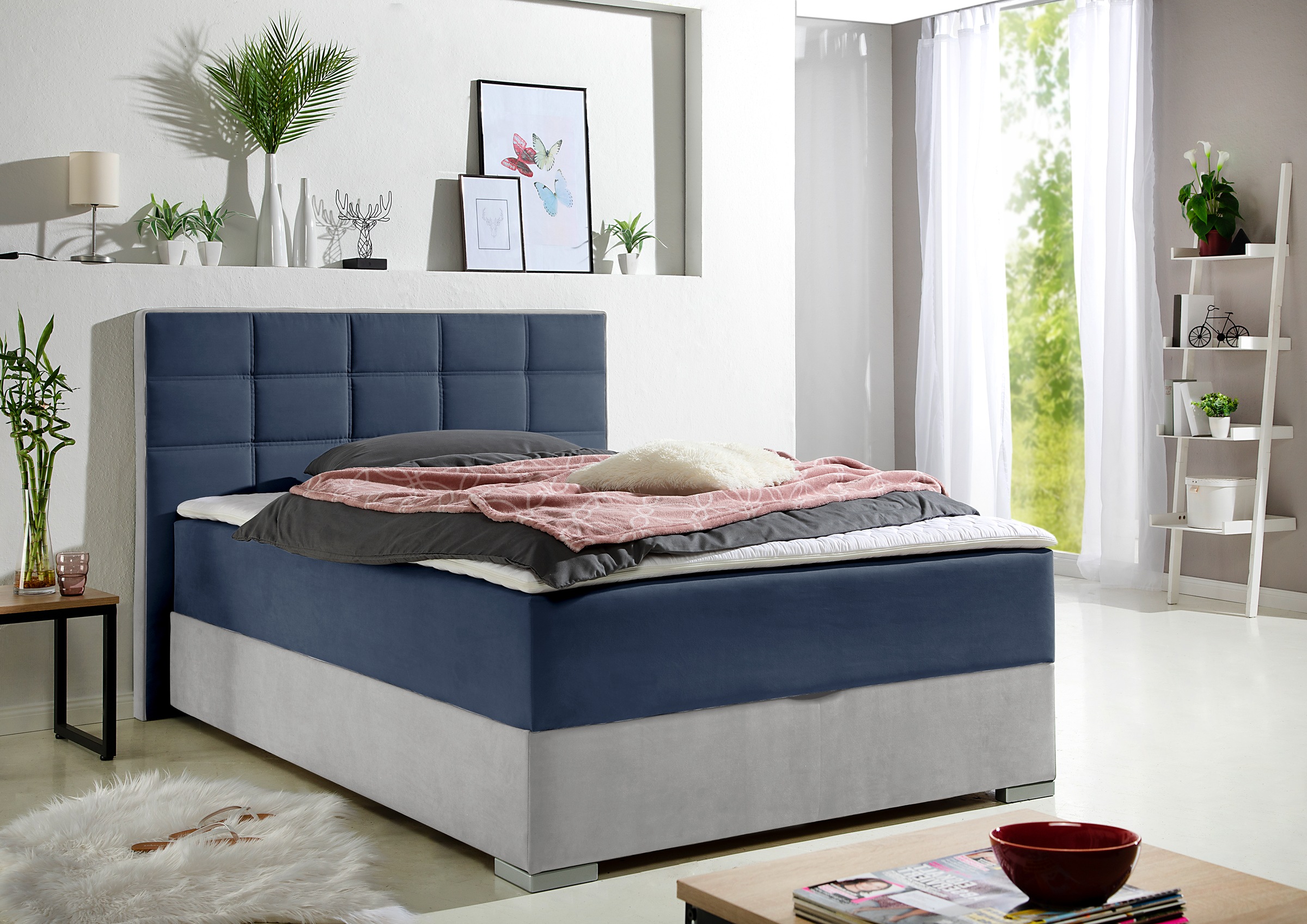 Maintal Boxspringbett, mit Bettkasten und Topper