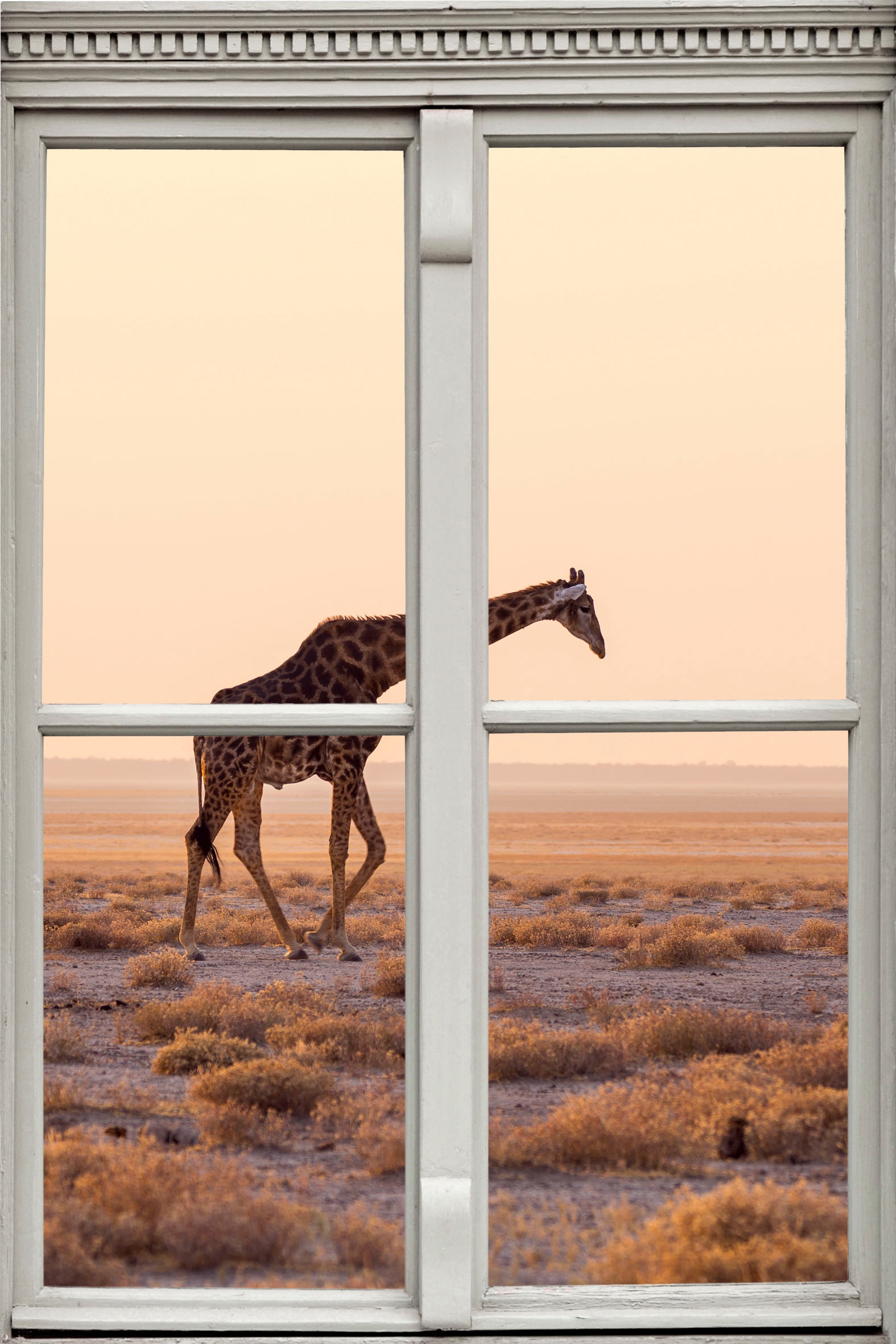 queence Wandsticker »Giraffe«, Wandsticker, Wandbild, selbstklebend, 3D, Fenster