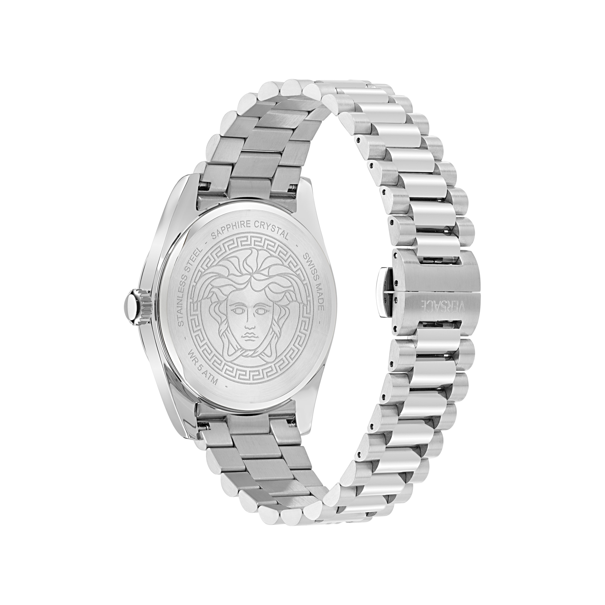 Versace Quarzuhr »MILLENYIUM GENT« Armbanduhr, Damenuhr, Herrenuhr, Swiss Made, Edelstahlarmband, analog