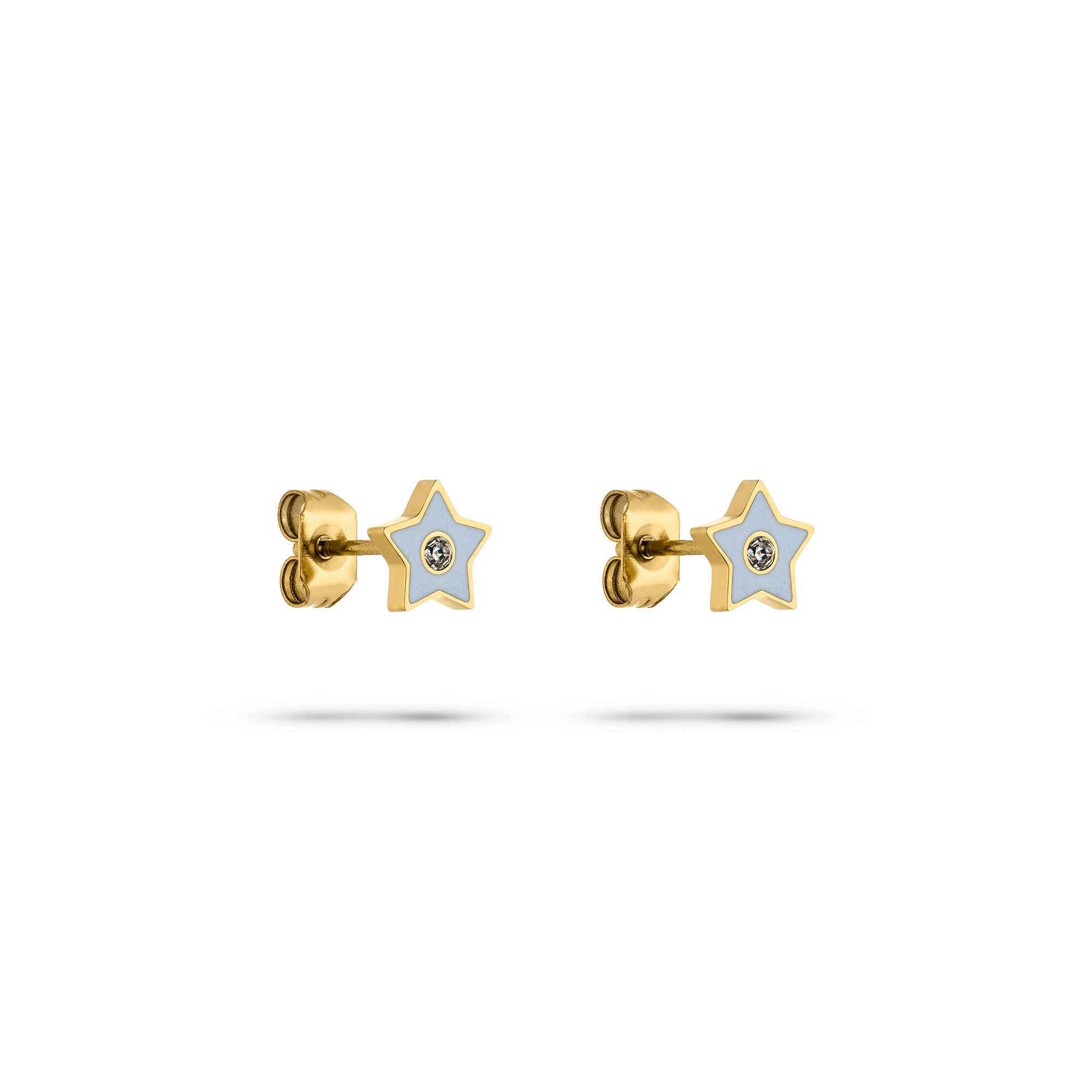 s.Oliver Paar Ohrstecker »Schmuck Geschenk Edelstahl Ohrstecker Stern The Shooting Star, Stern« mit Zirkonia (synth.) - Emaille