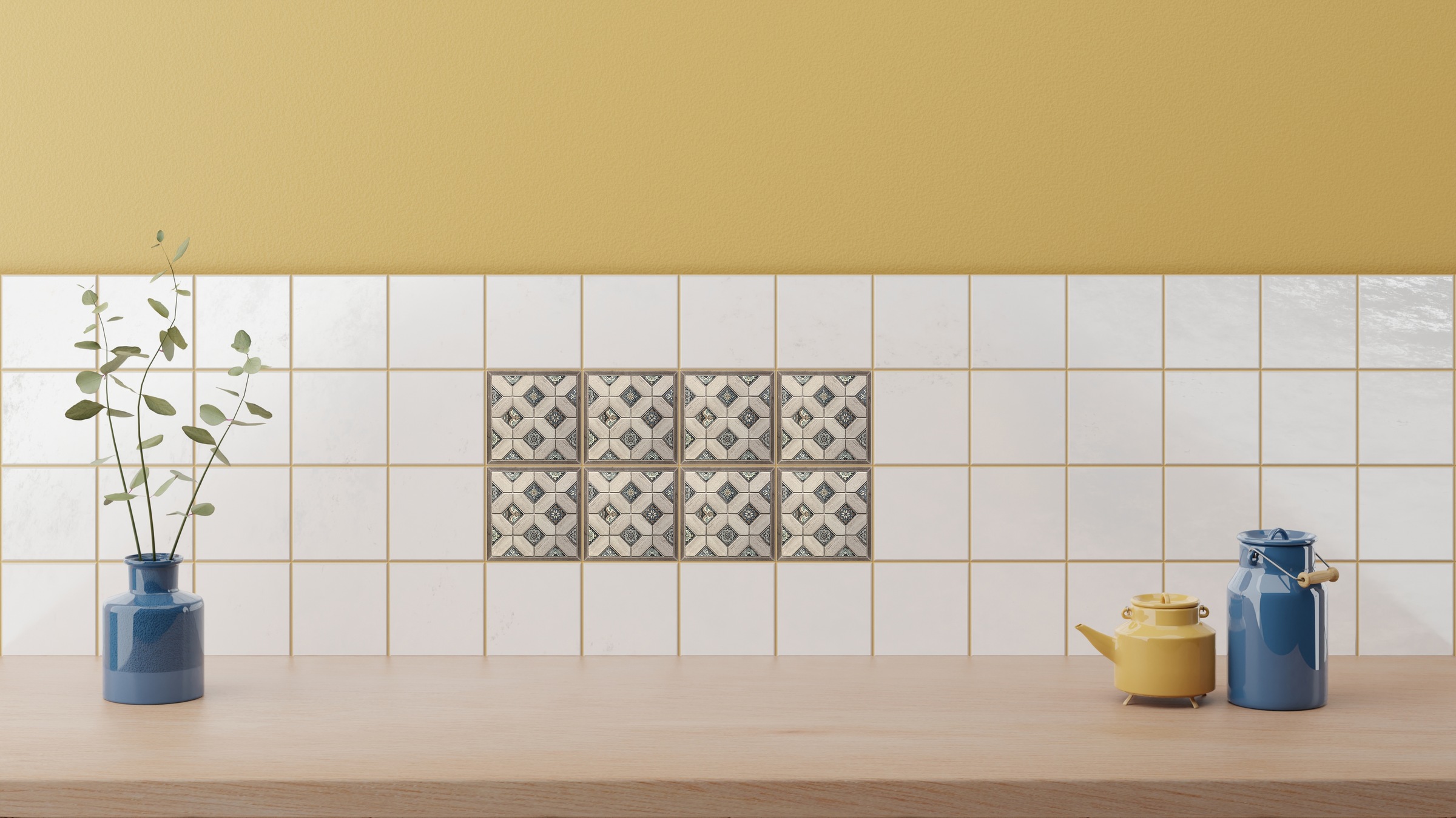 queence Fliesenaufkleber »Vierecke« Stickerfliesen, selbstklebend, Sticker, 12er Set