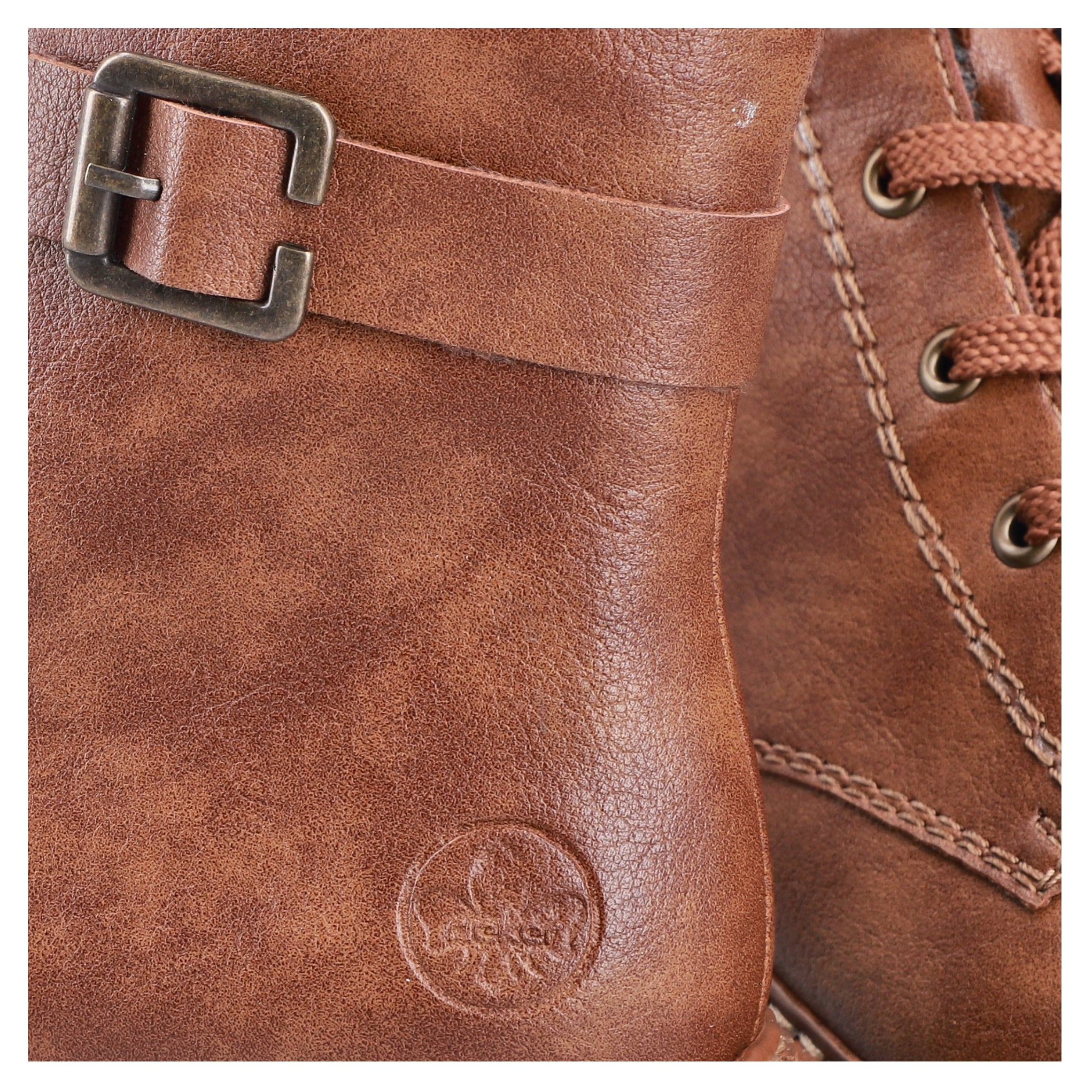 Rieker Schnürboots, Winterstiefel, Boots mit kontrastfarbener Rahmennaht
