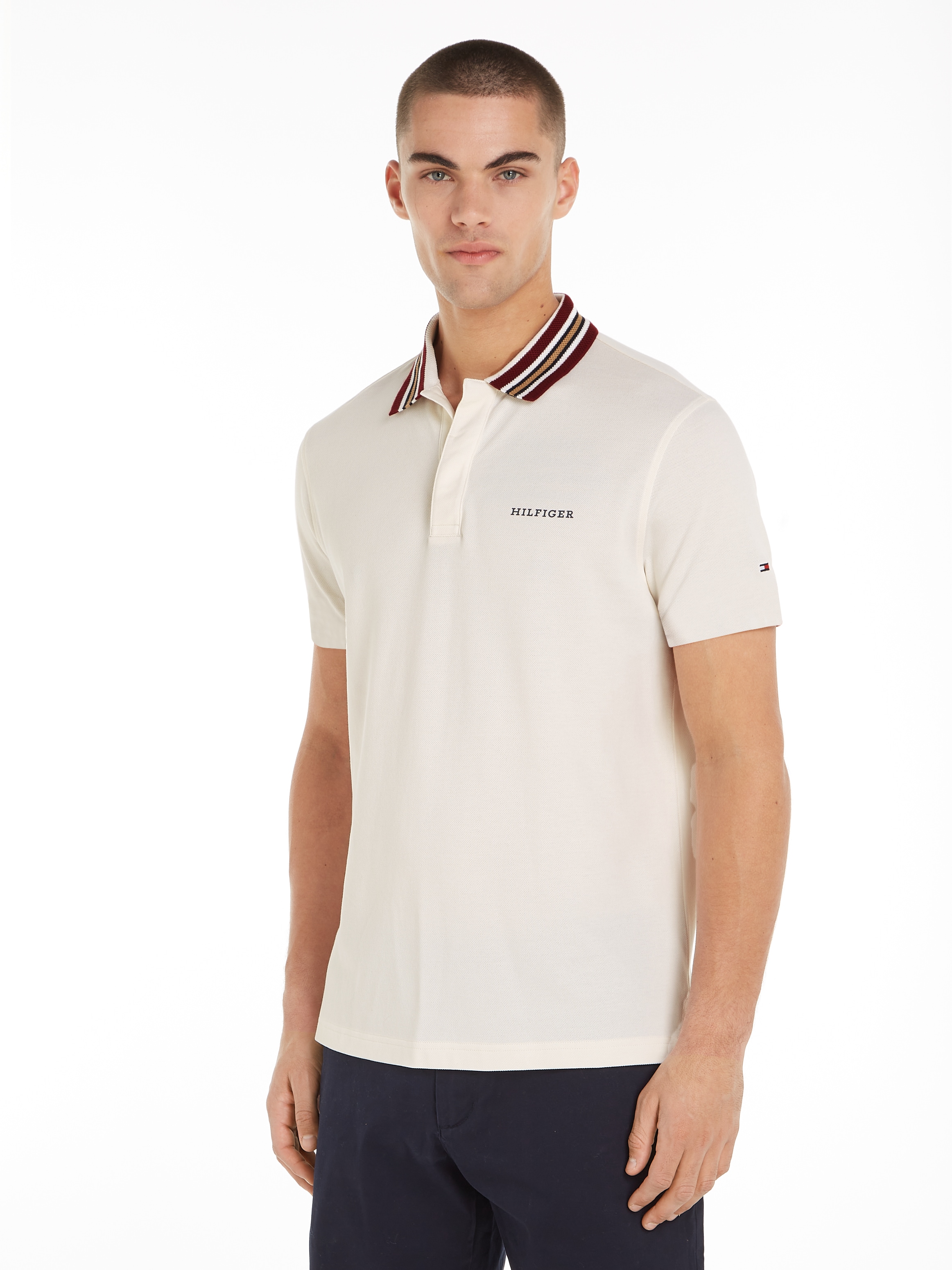 Tommy Hilfiger Poloshirt "GIFTING POLO RWB COLLAR REG POLO", Streifen an Kr günstig online kaufen