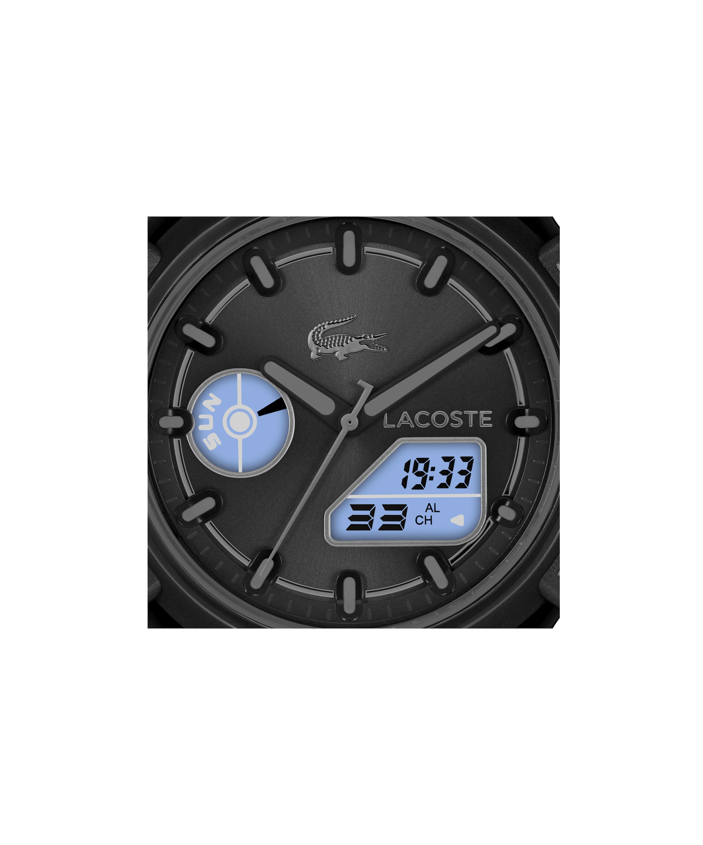 Lacoste Digitaluhr »LC33« Quarzuhr, Armbanduhr, Damenuhr, Herrenuhr, Silikonarmband, digital