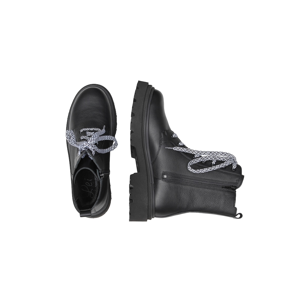 Schuhe Stiefel Lei by tessamino Stiefel »Frizzi«, mit weichem Wechselfußbett schwarz