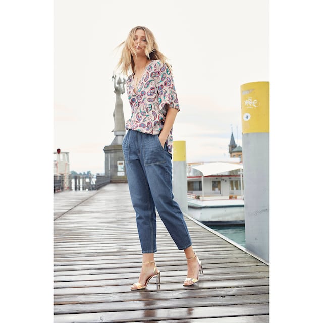 Aniston CASUAL Loose-fit-Jeans, high waist mit bequemen Gummizugbund,  Paperbag-Jeans online bestellen | BAUR