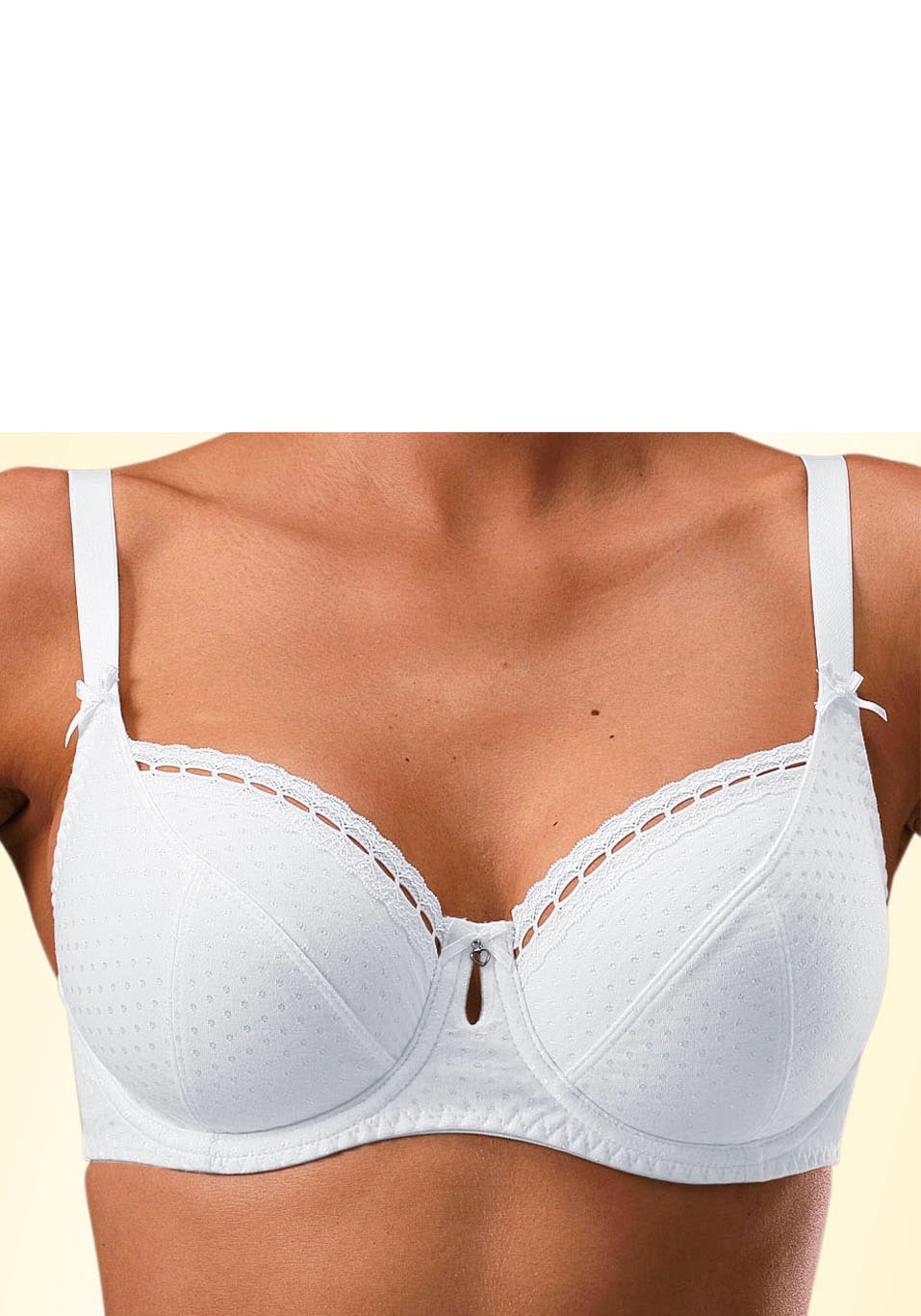 petite fleur Bügel-BH, (Packung, 2 Stück), aus Baumwolljacquard im Dirndl-Schnitt, Dessous