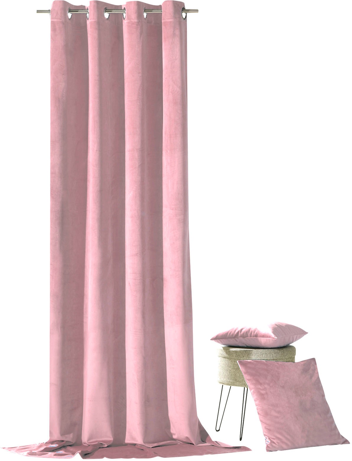 Weckbrodt Vorhang "Valentin" Ösen 1 Stk. tlg. Velour, Samt-Optik, blickdich günstig online kaufen