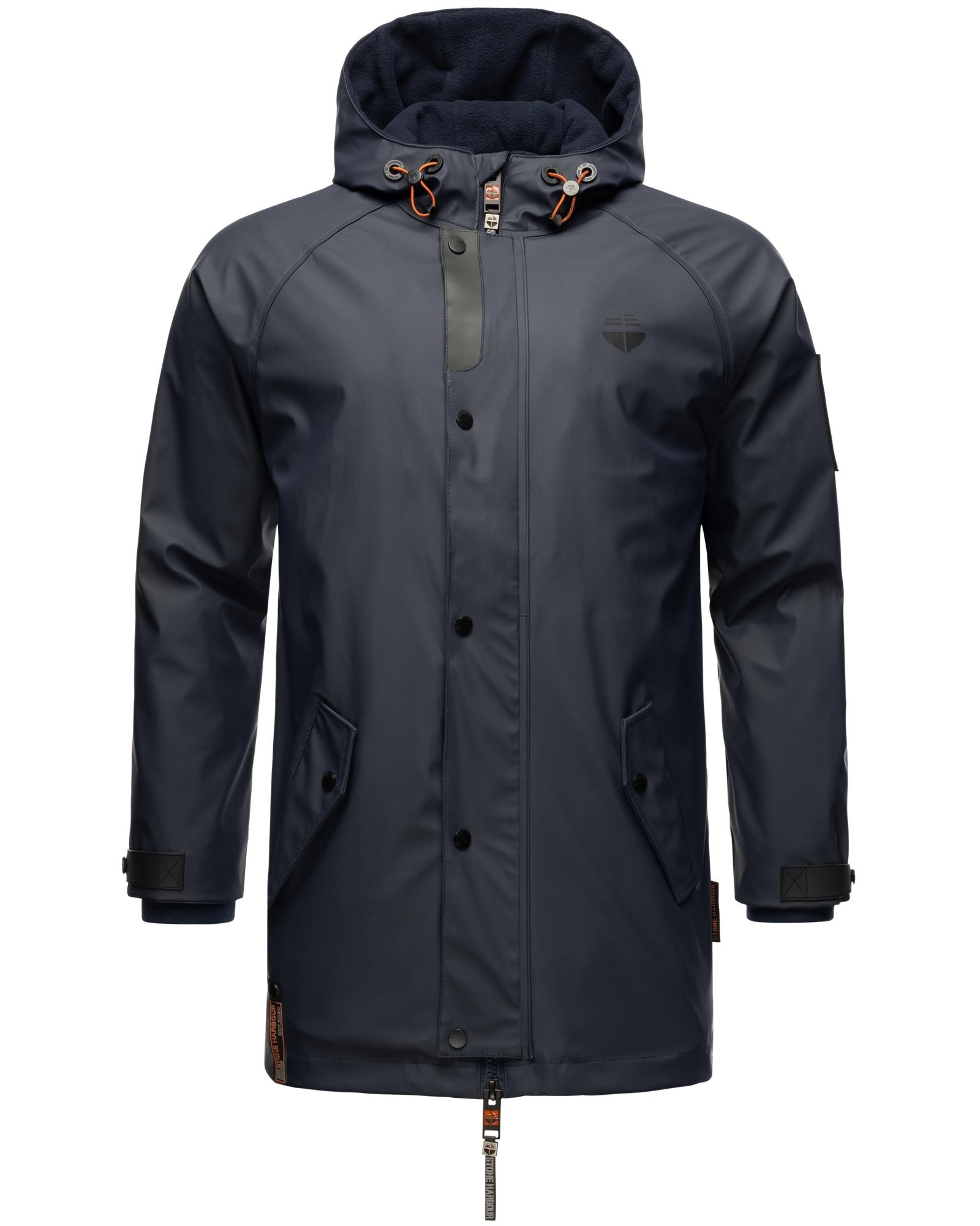 Stone Harbour Regenjacke »Rihaa«, mit Kapuze, Gummierter Regenparka mit Fleece-Innenfutter