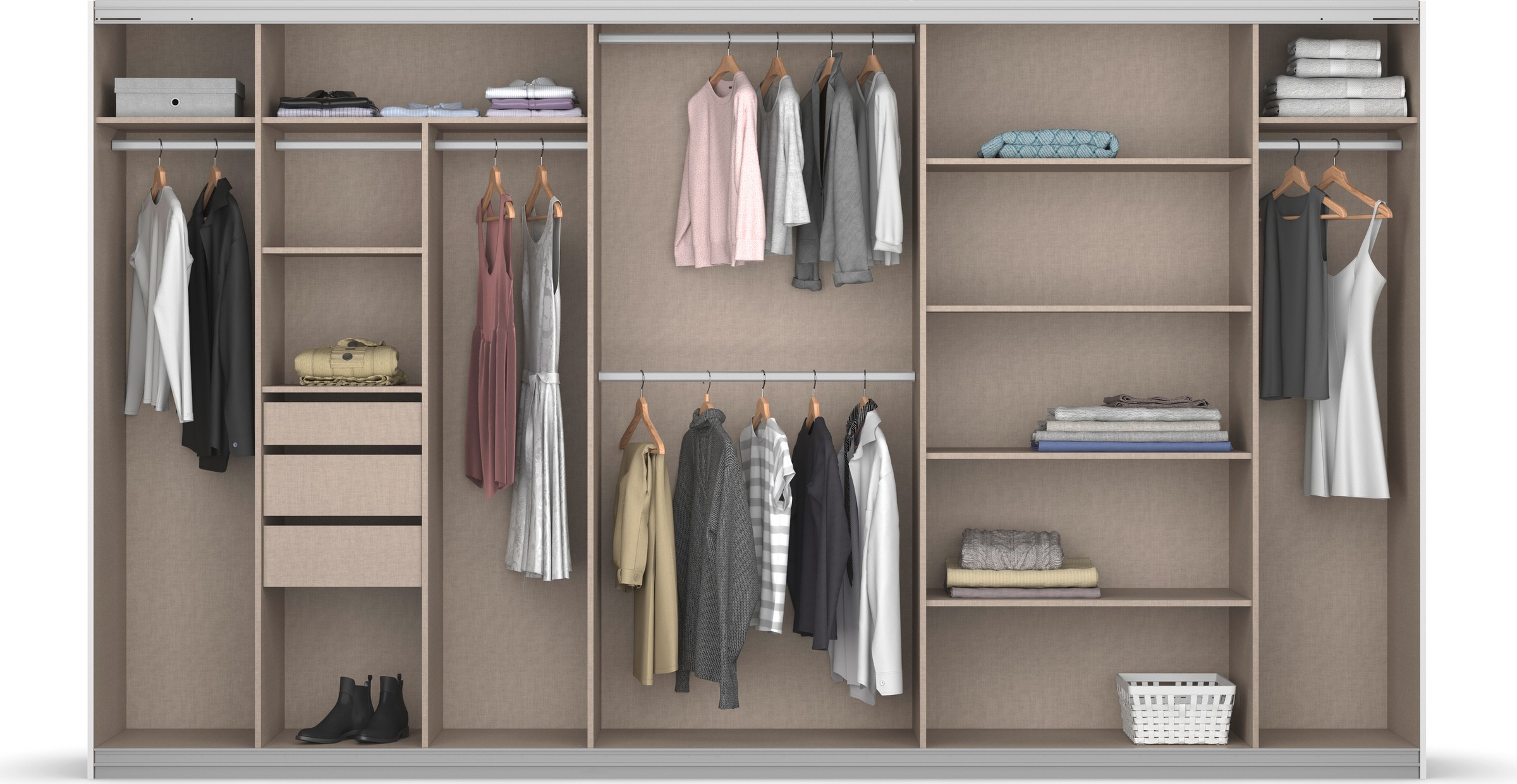 Thumbnail - rauch Schwebetürenschrank "Kleiderschrank Schrank Garderobe OTELI inkl. 3 Innenschubladen" Breiten 211/278/323/368 cm Hö...