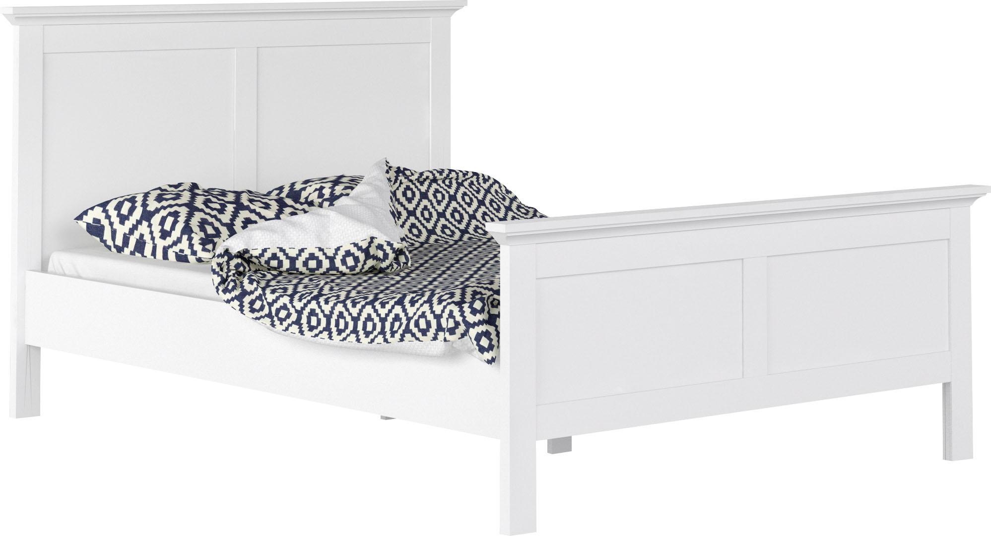 Home affaire "Paris Bettgestell, Doppelbett," mit Kassetten-Optik an Kopf- und Fußteil