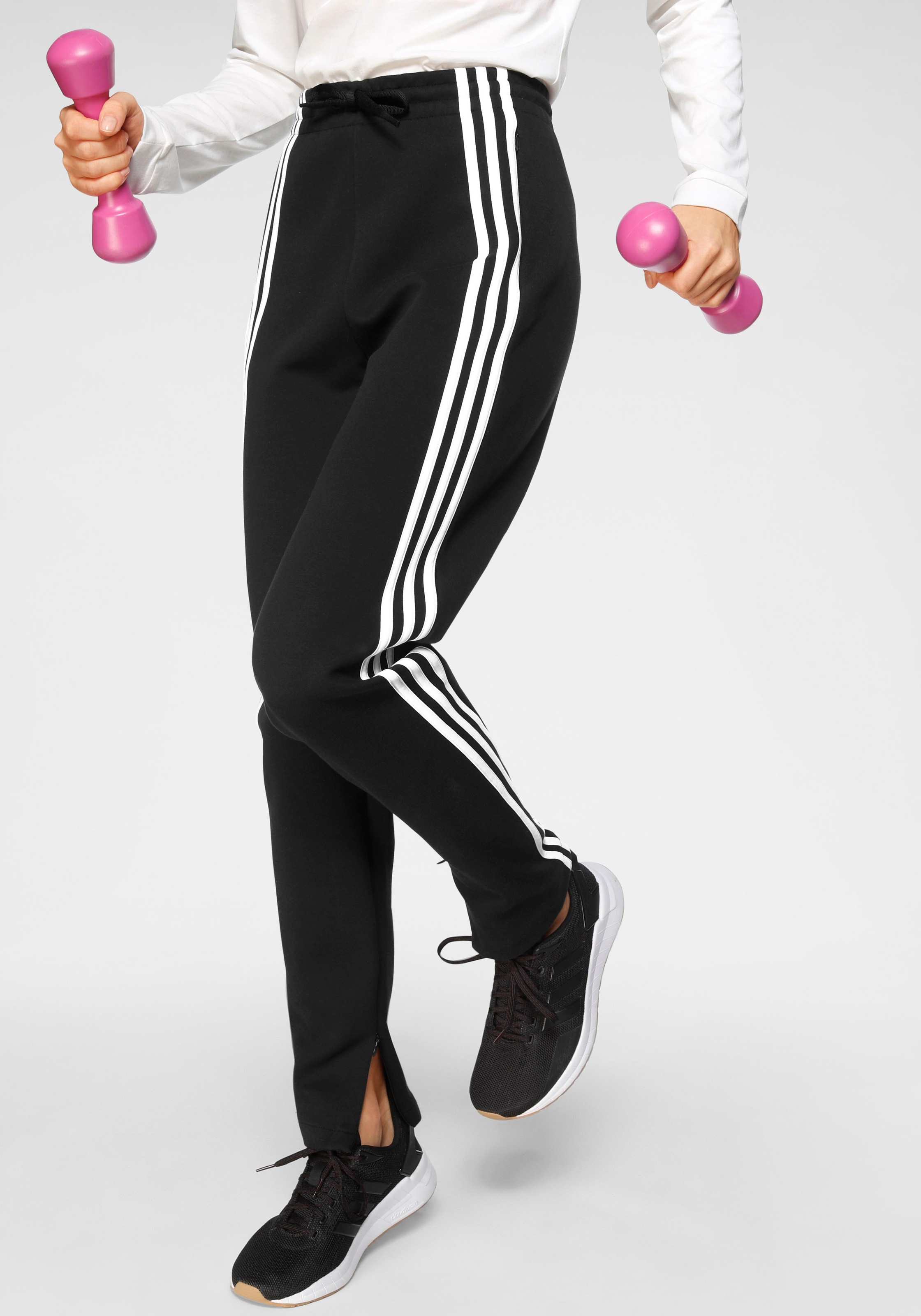 Trainingshose 3-STREIFEN DOUBLEKNIT ZIPPER