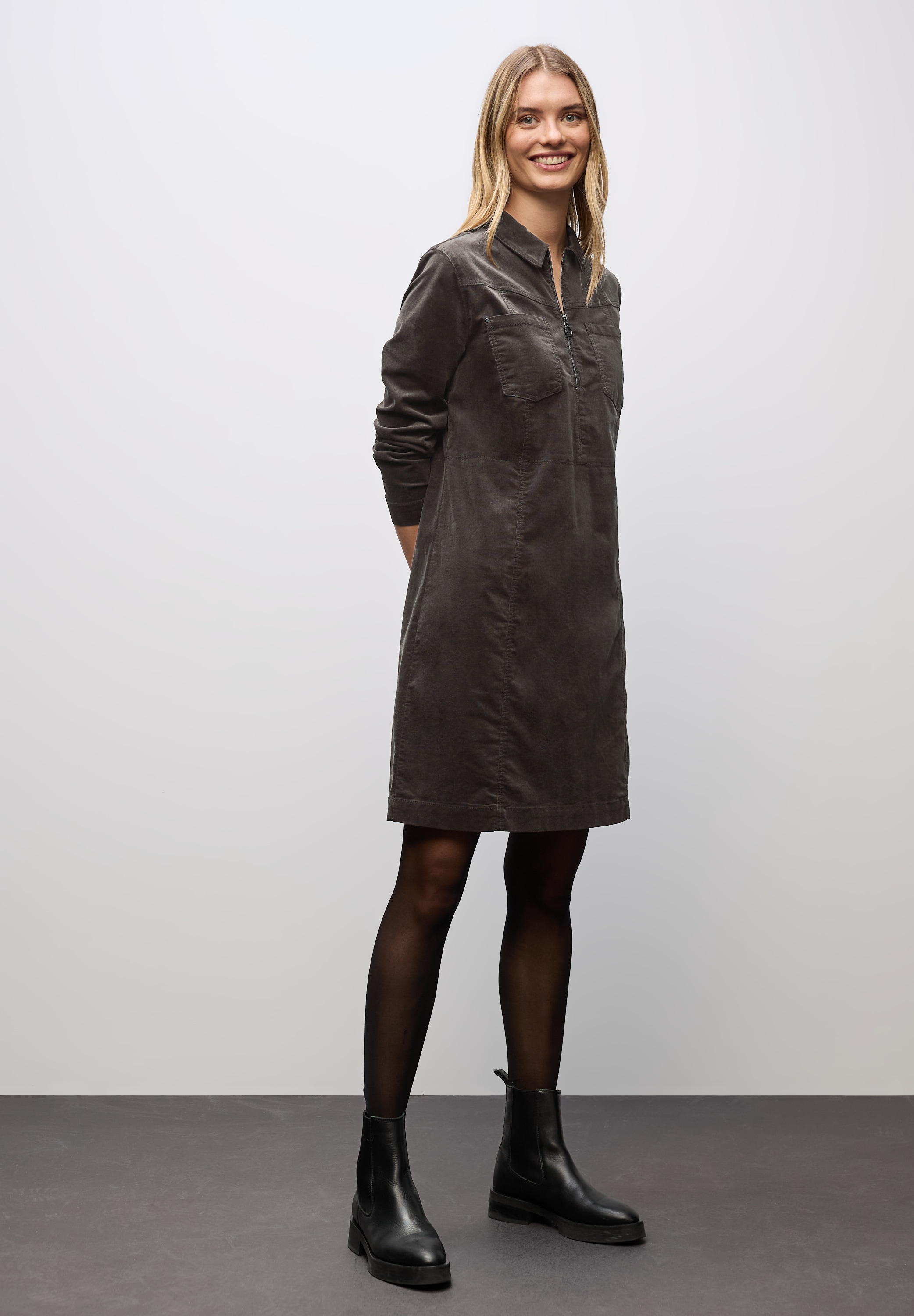 STREET ONE Cordkleid, mit Zipper