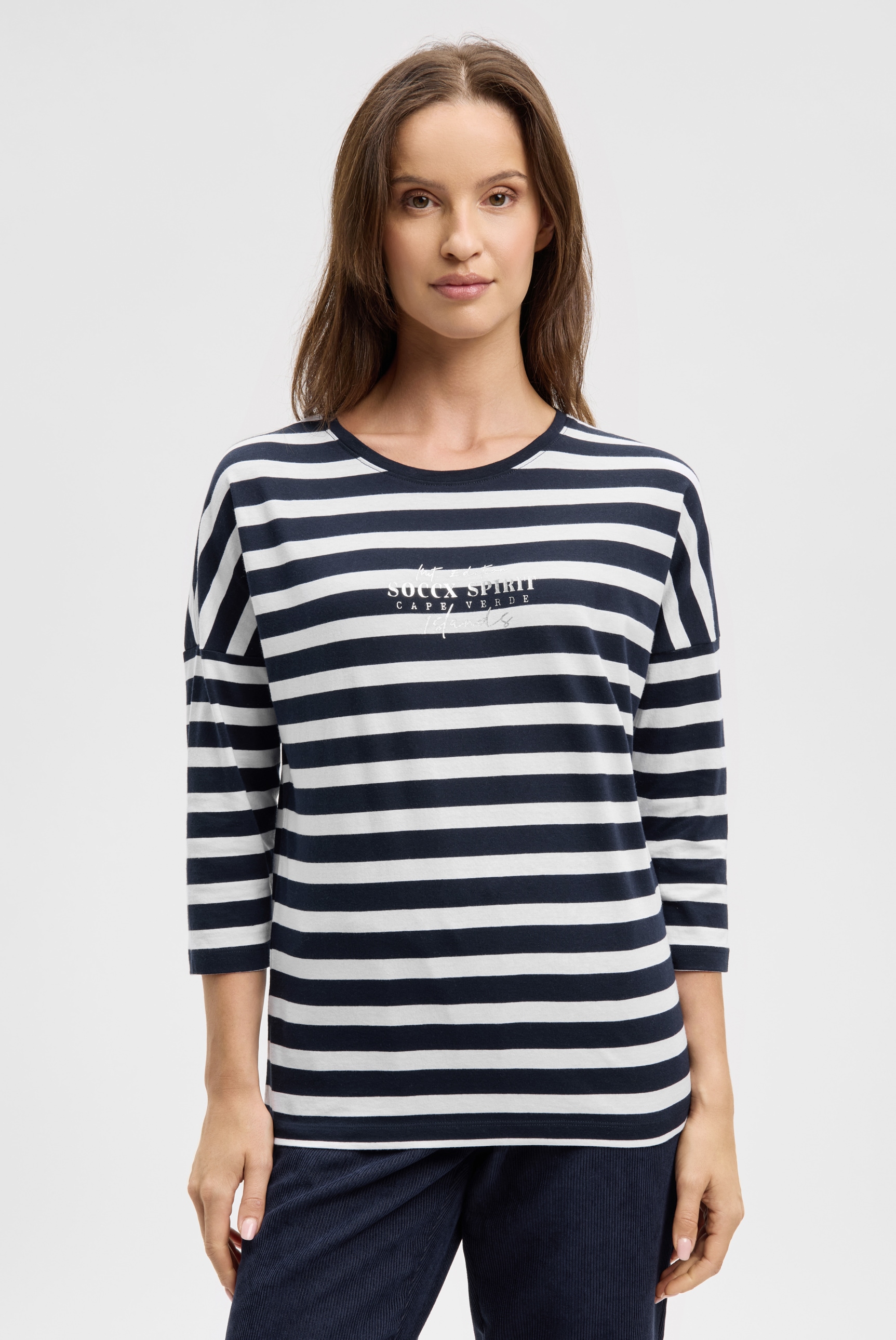 SOCCX Rundhalsshirt aus Baumwolle günstig online kaufen