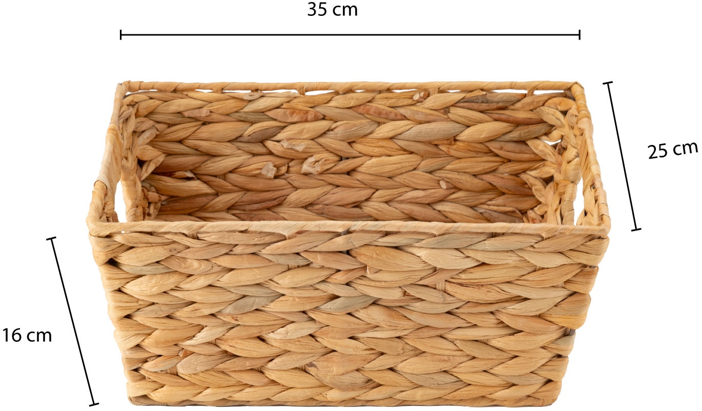 ECHTWERK Aufbewahrungskorb »Rechteckiger Flechtkorb«, (1 St.), aus Wasserhyazinthe, handgeflochten