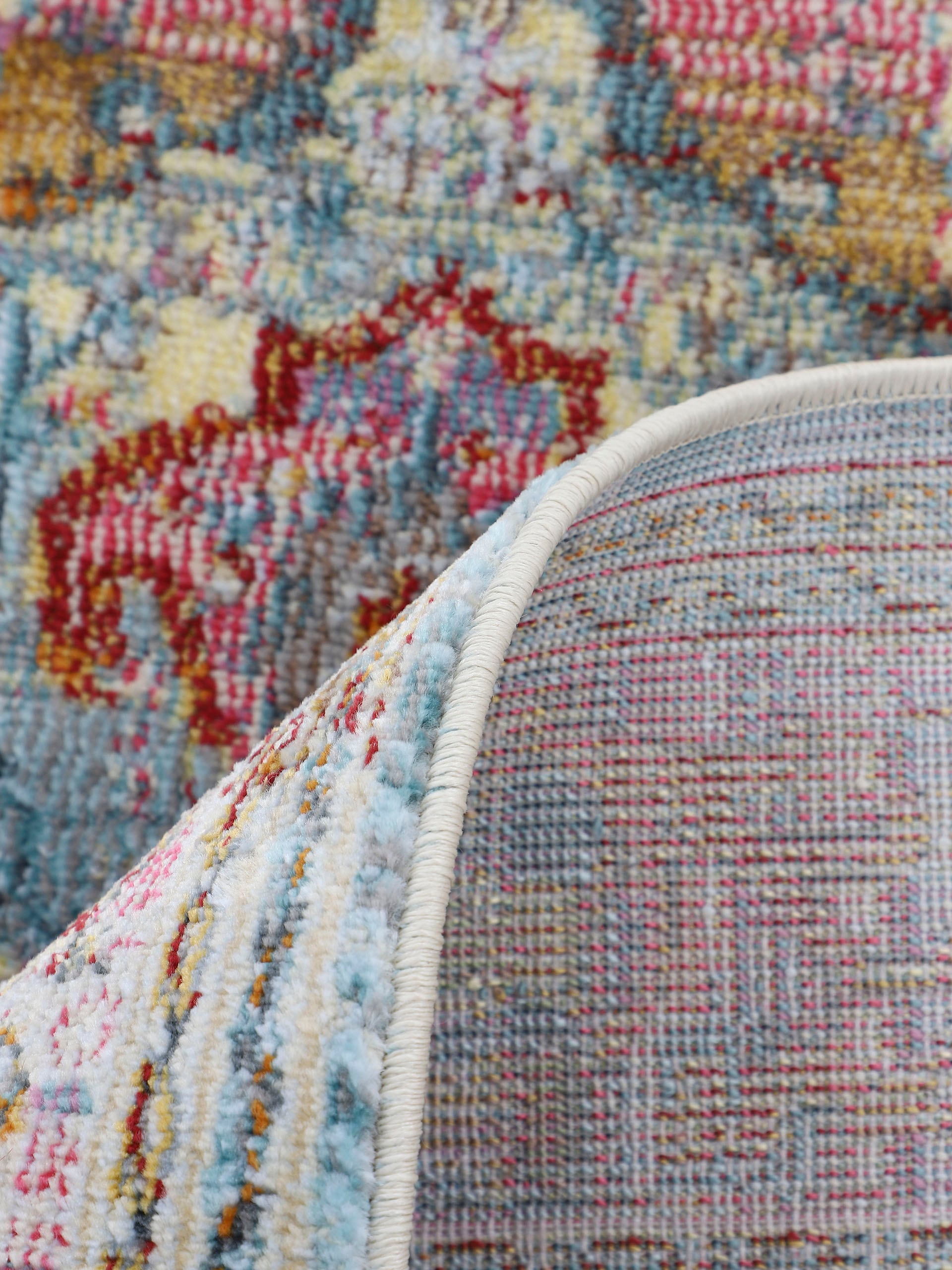 carpetfine Teppich »Esha«, rechteckig, Vintage Look, schöne Farben, mit Fransen, Wohnzimmer