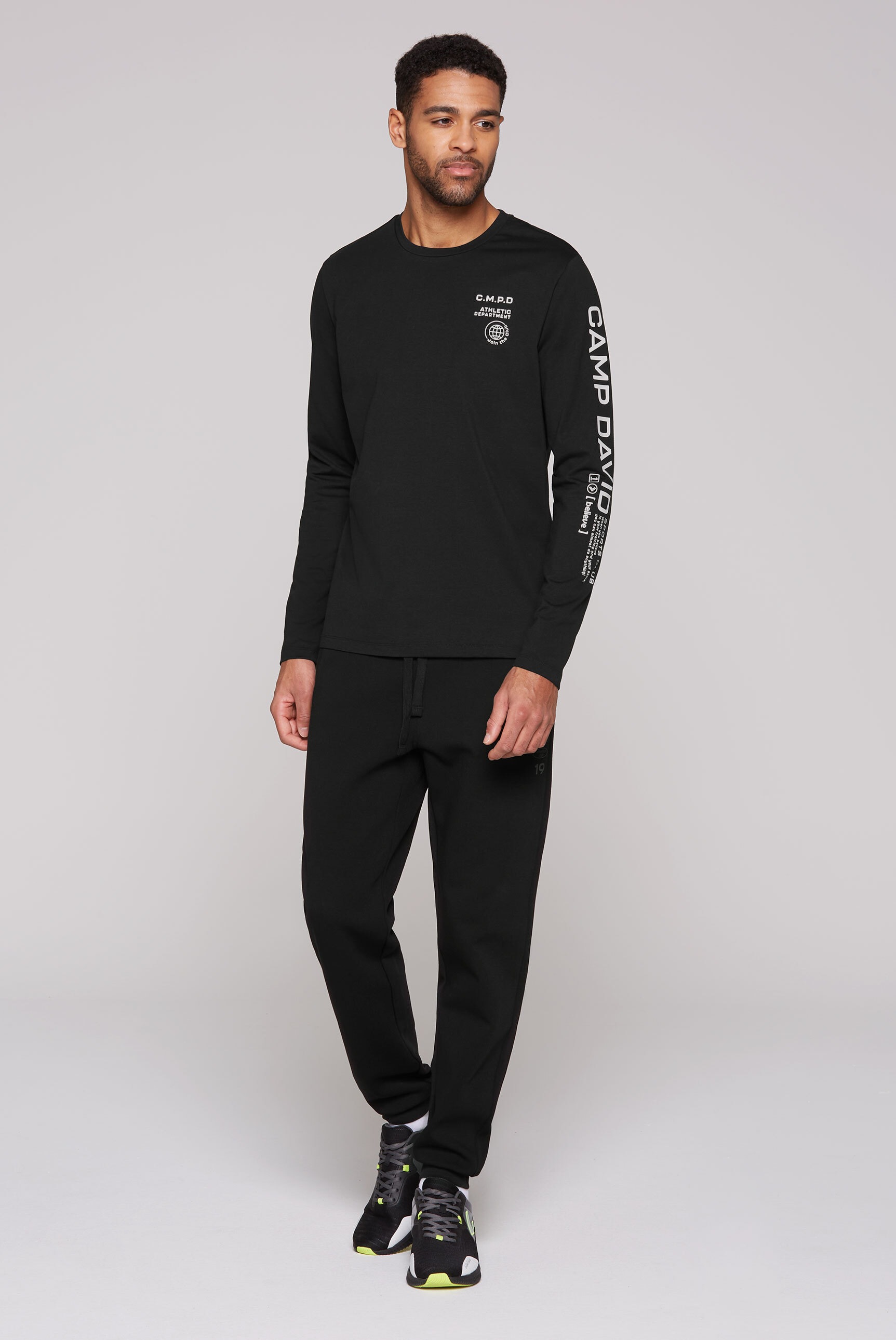 CAMP DAVID Rundhalsshirt, mit Necktape