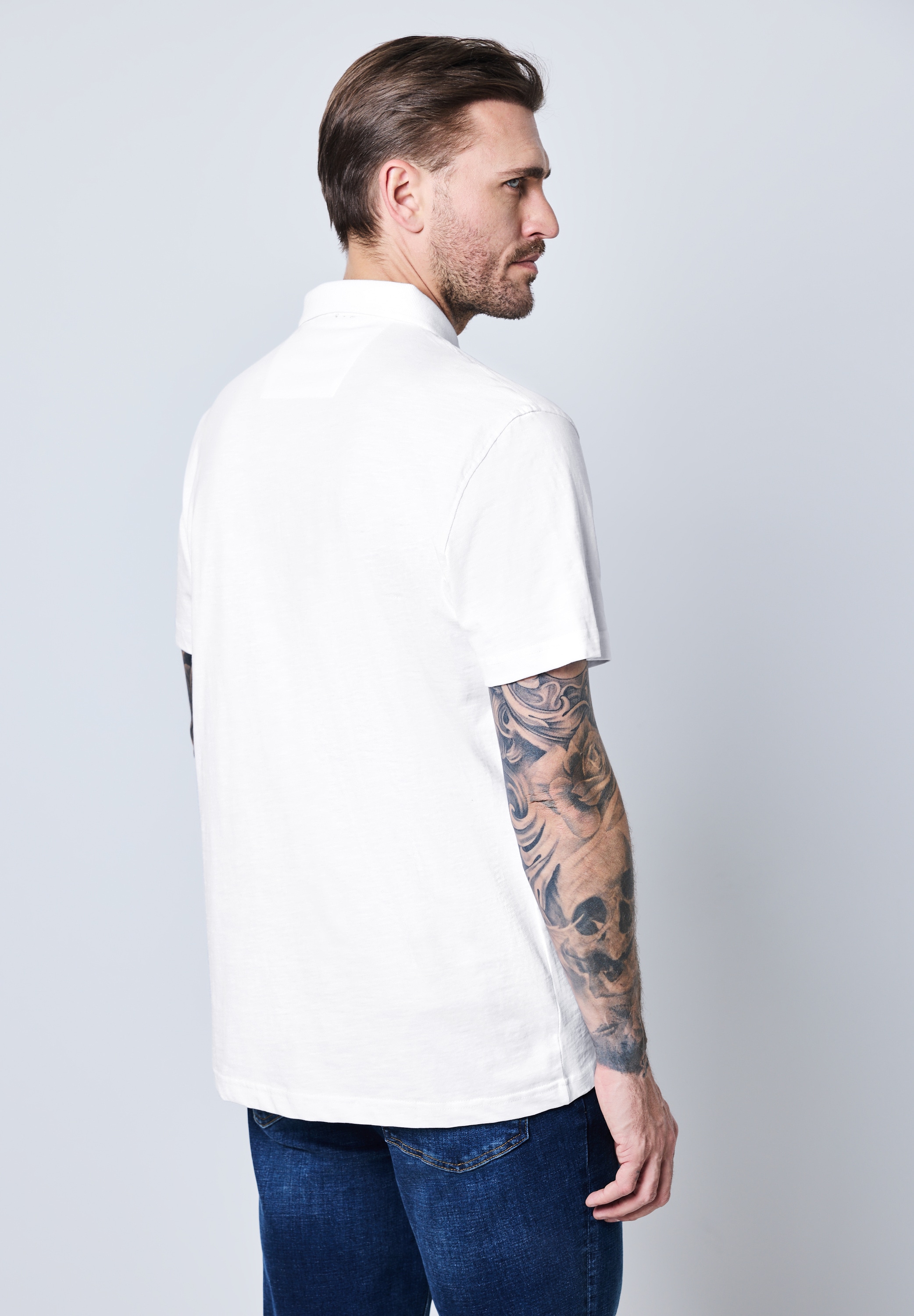 STREET ONE MEN Poloshirt, aus reiner Baumwolle