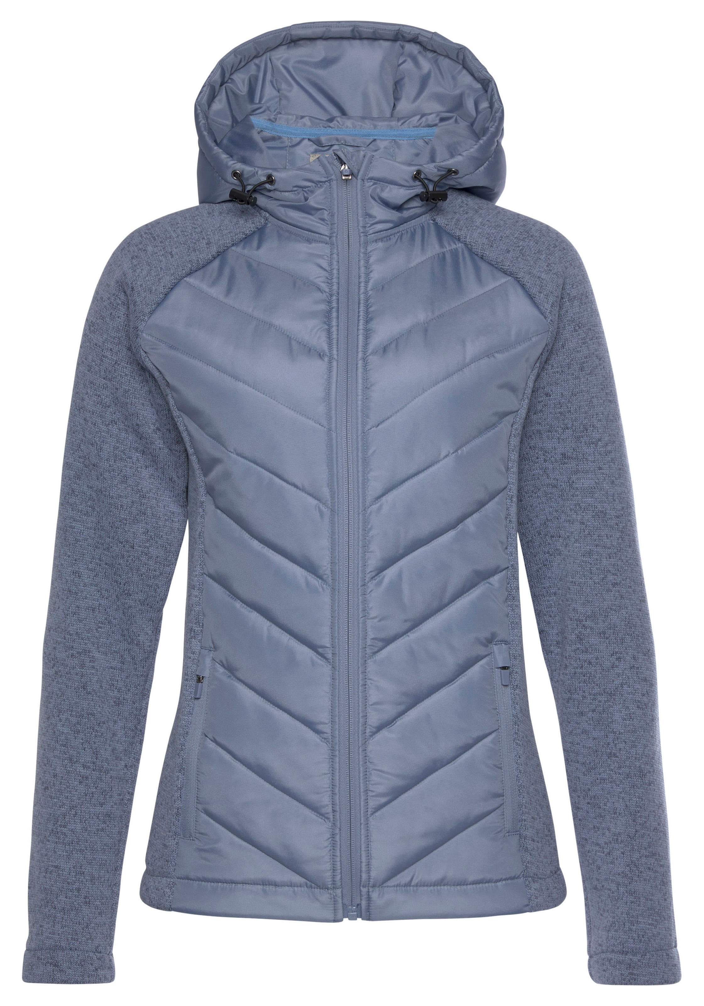 Vivance Steppjacke, mit Kapuze, mit Strickfleece-Ärmeln günstig online kaufen